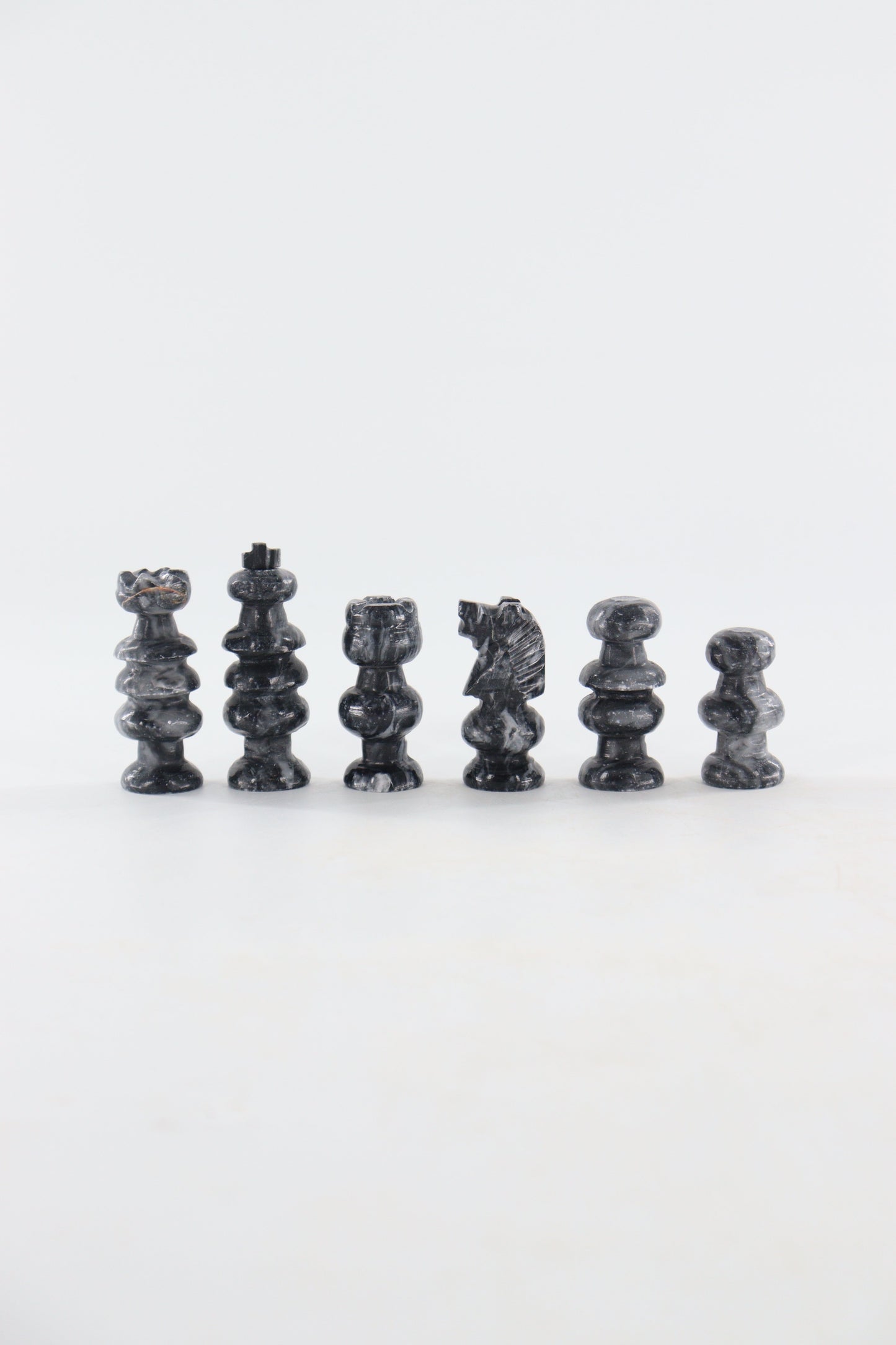 Black and Orange Marble Chess Set (Large)