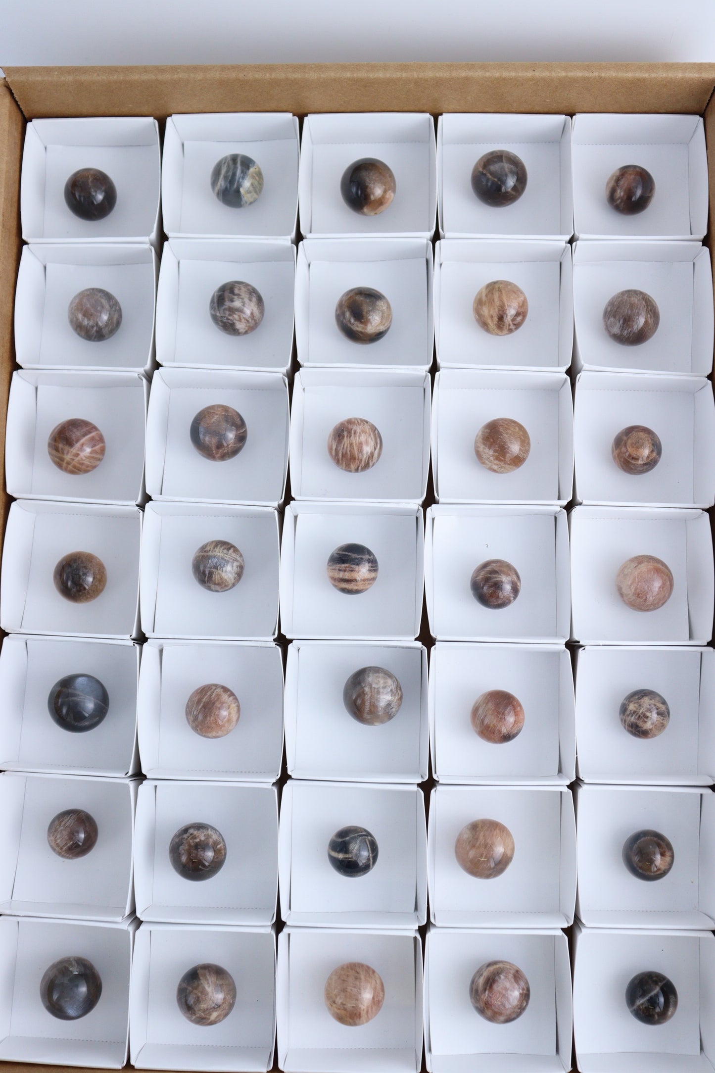 Black Moonstone Spheres - Expert Supplier of Wholesale Crystals & Bulk Gemstones