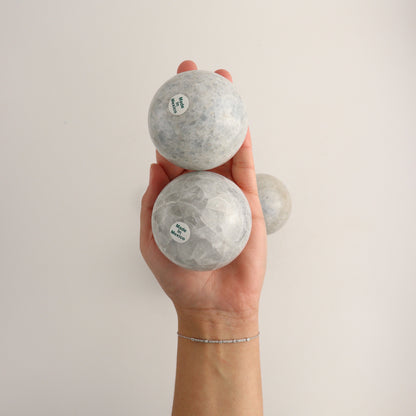 Blue Calcite Spheres D - Expert Wholesale and Supplier of Wholesale Crystals & Bulk Gemstones, ["Calcite","Mexico","Spheres"]