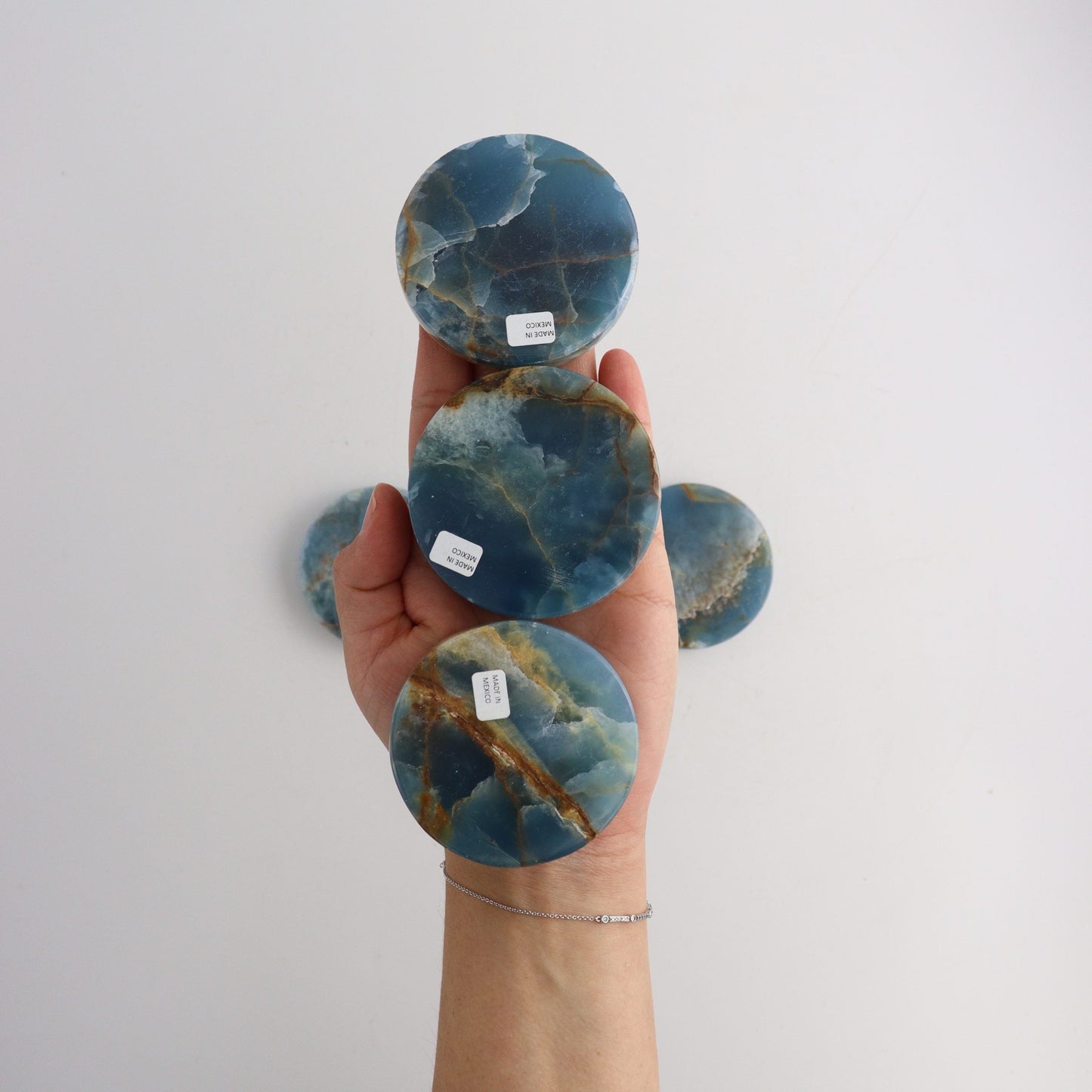 Blue Onyx Discs - Expert Vendor of Wholesale Crystals