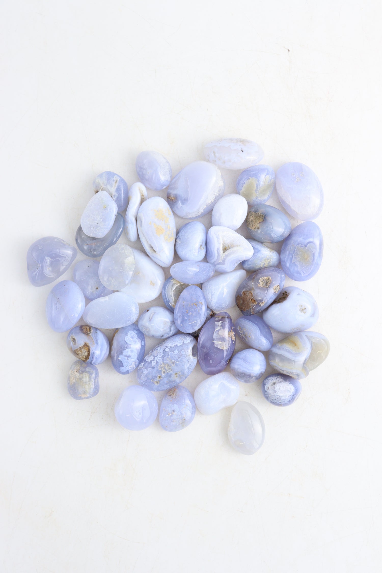 1KG Blue Chalcedony Tumble - Expert Wholesale and Supplier of Wholesale Crystals & Bulk Gemstones, ["Blue Chalcedony","China","close_50","tumbles"]