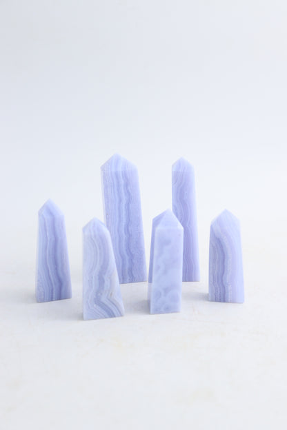 Blue Lace Agate Towers - Expert Supplier of Wholesale Crystals & Bulk Gemstones