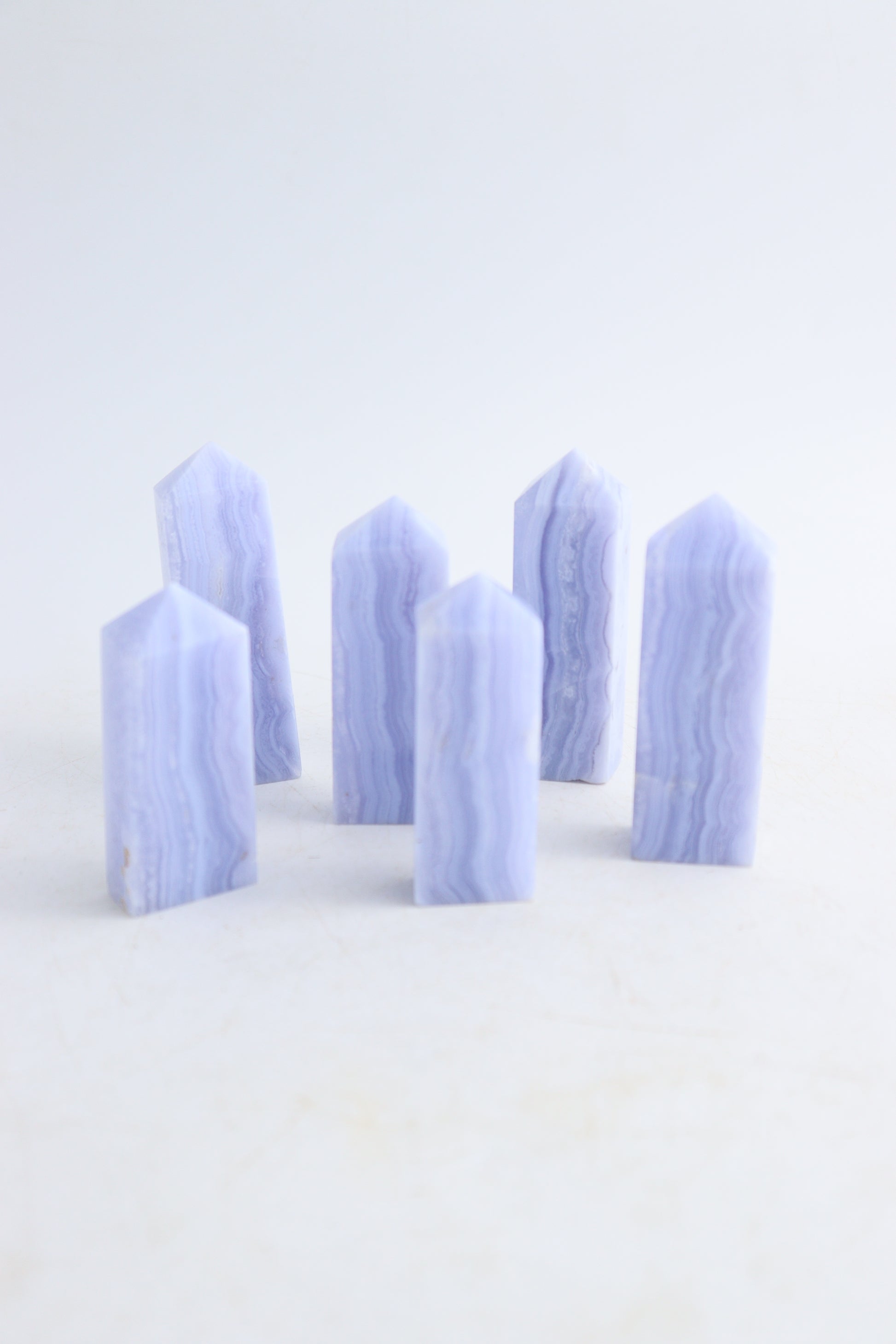 Blue Lace Agate Towers - Expert Supplier of Wholesale Crystals & Bulk Gemstones