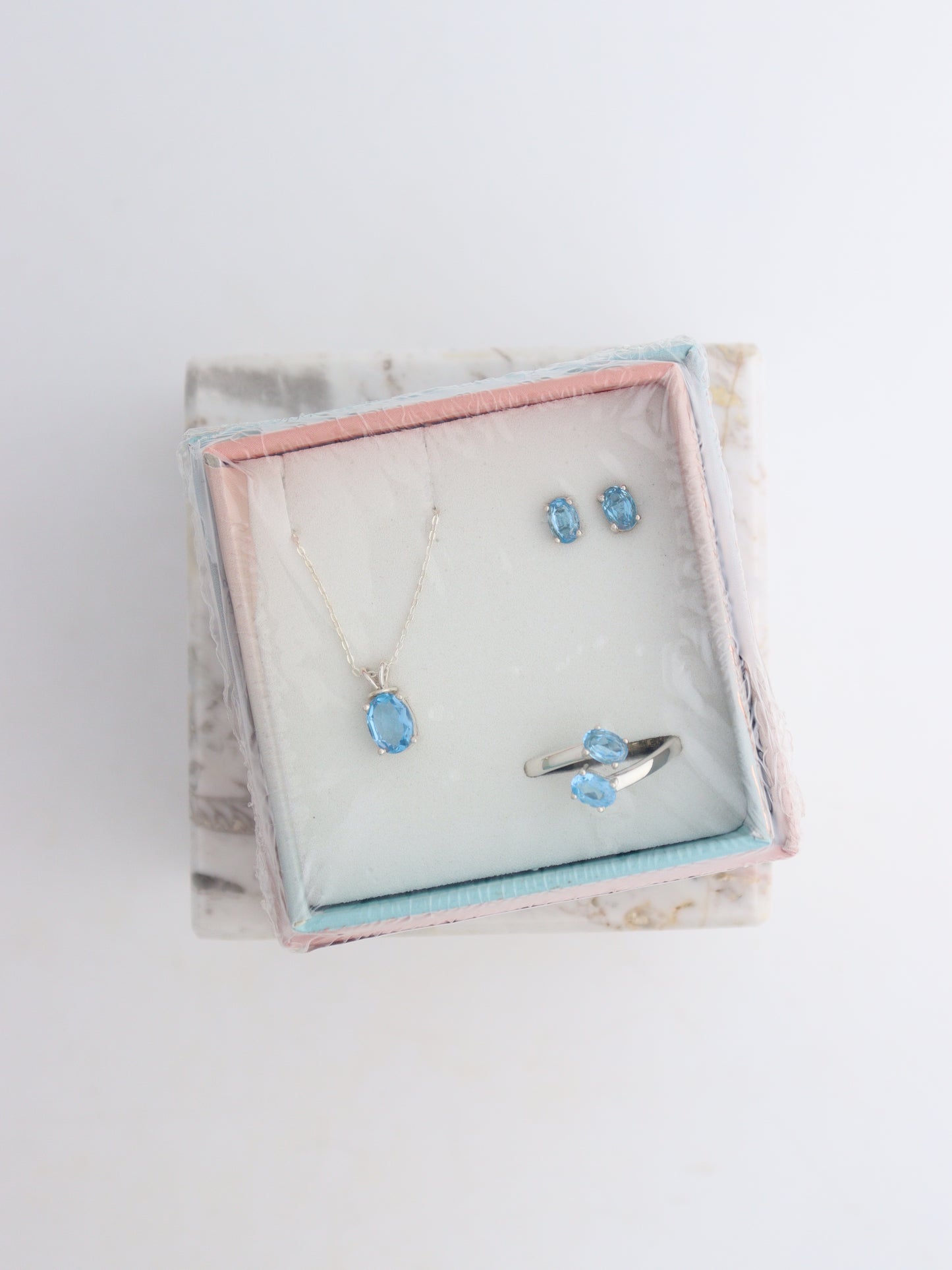 Blue Topaz Jewelry Set - Expert Wholesale and Supplier of Wholesale Crystals & Bulk Gemstones, ["Blue Topaz","earrings","Jewelry","Pendant","Ring","rings"]