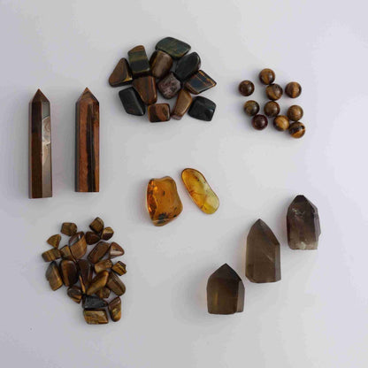 Brown Mixed Flat Set - Expert Supplier of Wholesale Crystals & Bulk Gemstones