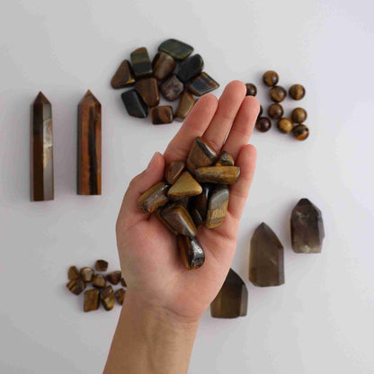 Brown Mixed Flat Set - Expert Supplier of Wholesale Crystals & Bulk Gemstones