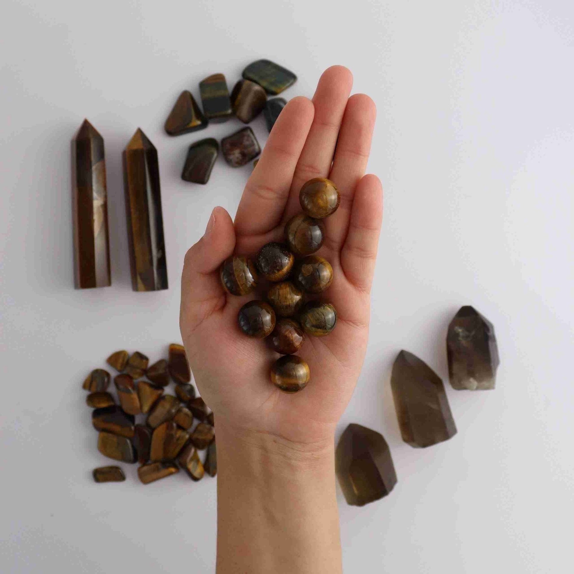 Brown Mixed Flat Set - Expert Supplier of Wholesale Crystals & Bulk Gemstones