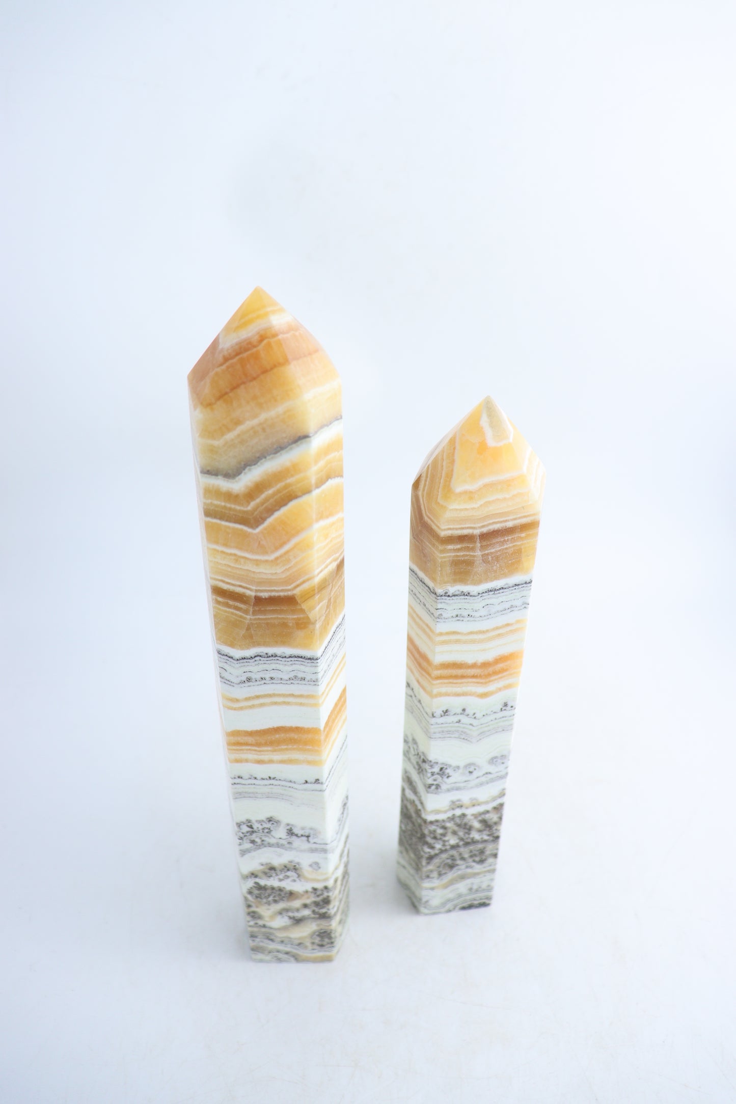 Calcite Towers Set of 2 - Expert Supplier of Wholesale Crystals & Bulk Gemstones