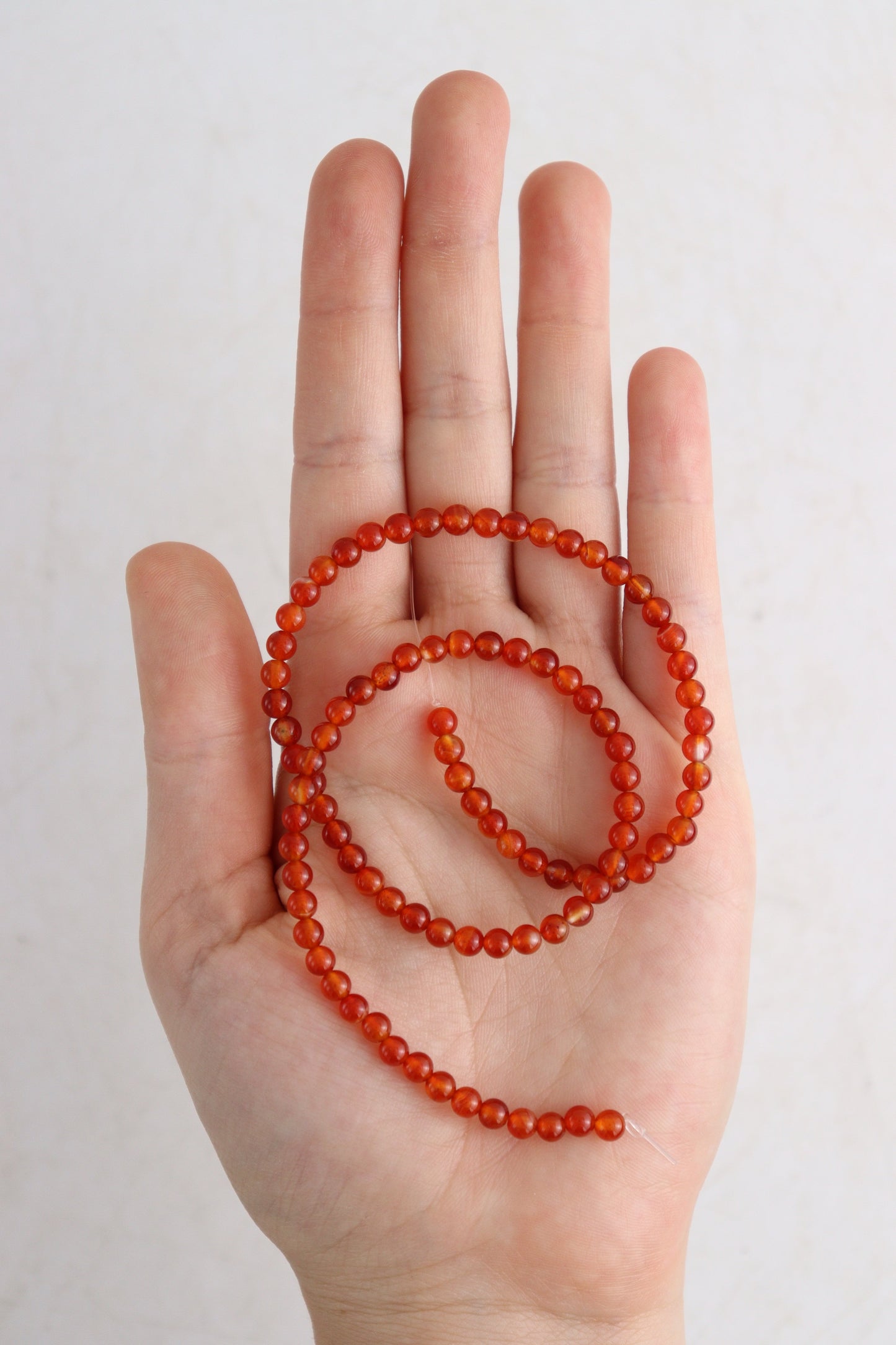 Carnelian 4mm Round Beads