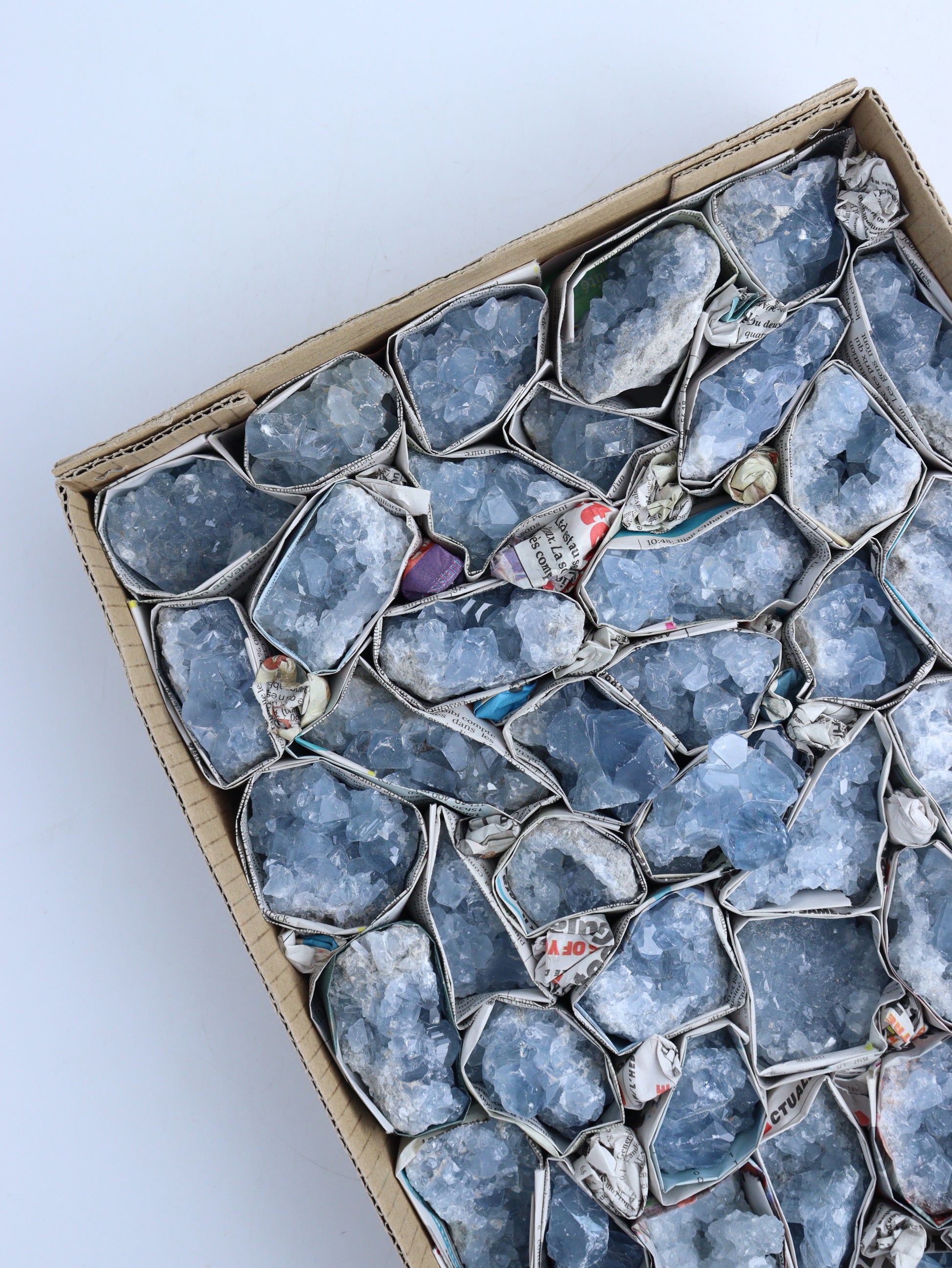 Celestite Cluster Flat - Expert Wholesale and Supplier of Wholesale Crystals & Bulk Gemstones, ["Celestite","Clusters","Flats"]