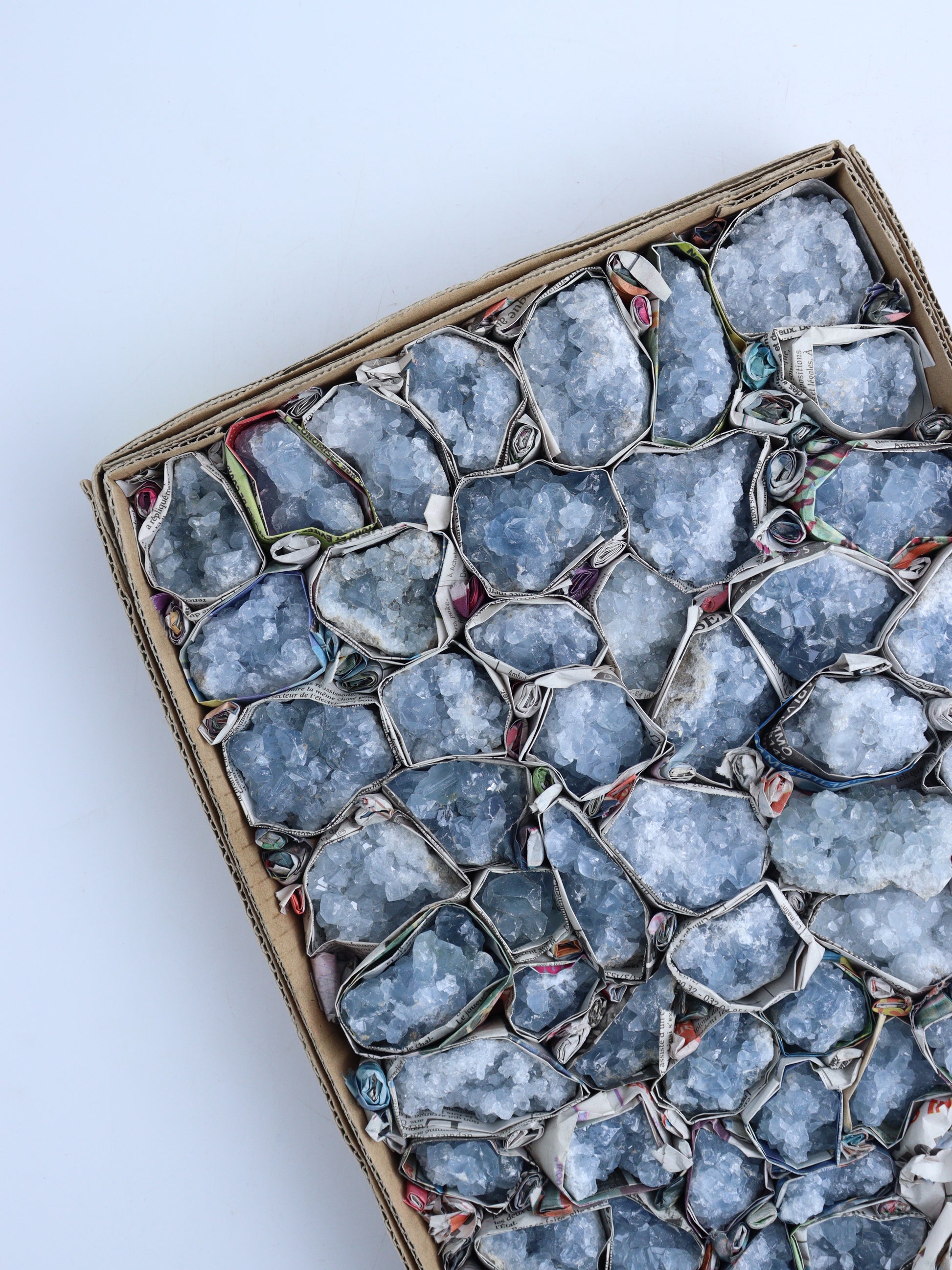 Celestite Cluster Flat - Expert Wholesale and Supplier of Wholesale Crystals & Bulk Gemstones, ["Celestite","Clusters","Flats"]
