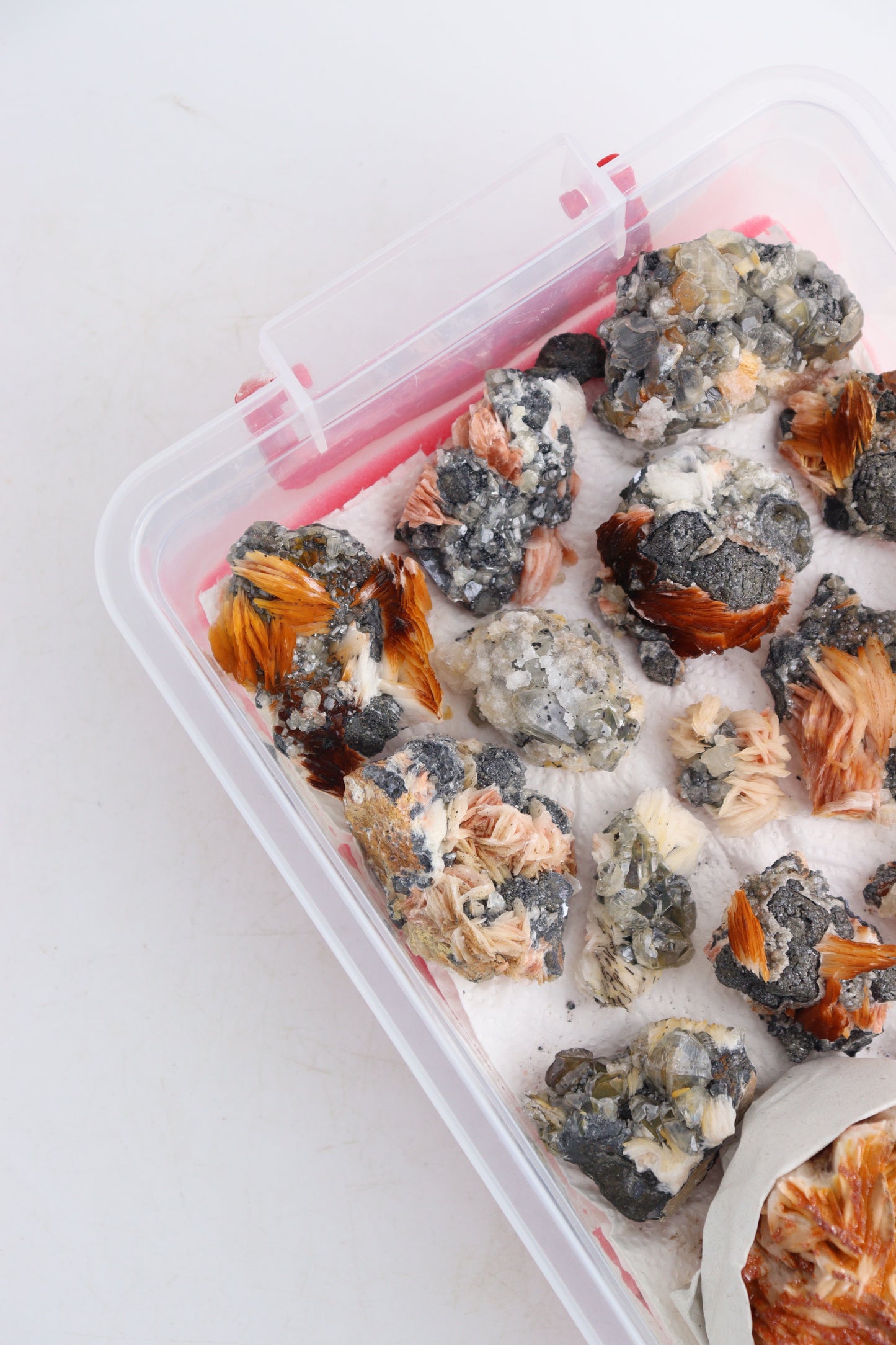 Cerussite with Baryte and Galena Flat - Expert Wholesale and Supplier of Wholesale Crystals & Bulk Gemstones, ["Clusters","Flats","Morocco"]