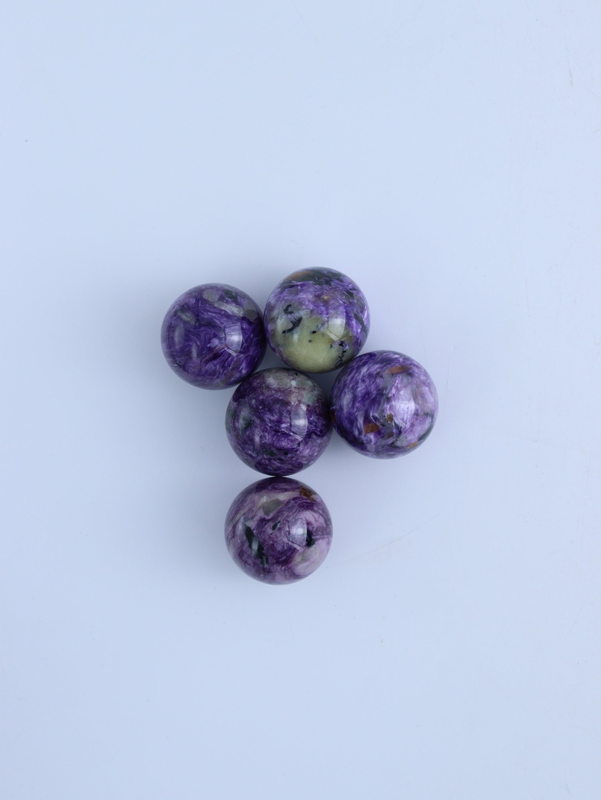 Charoite Spheres - Mi Esperanza Minerals