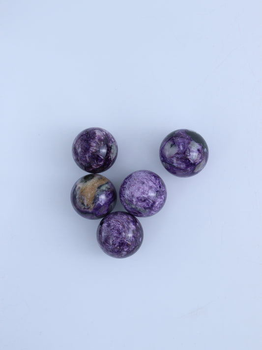 Charoite Spheres - Mi Esperanza Minerals