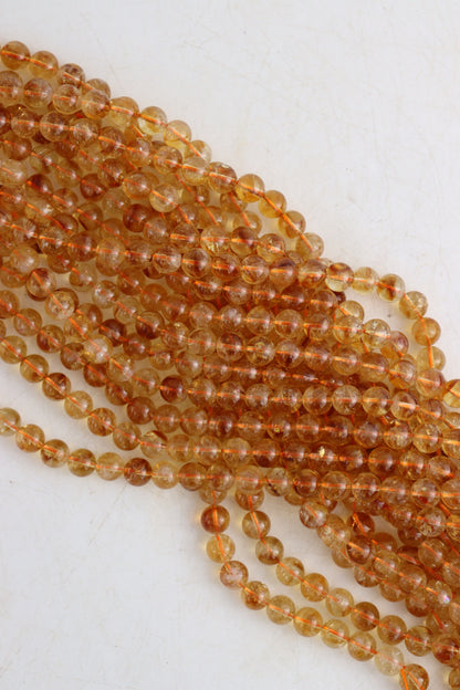 Citrine 10mm Round Beads