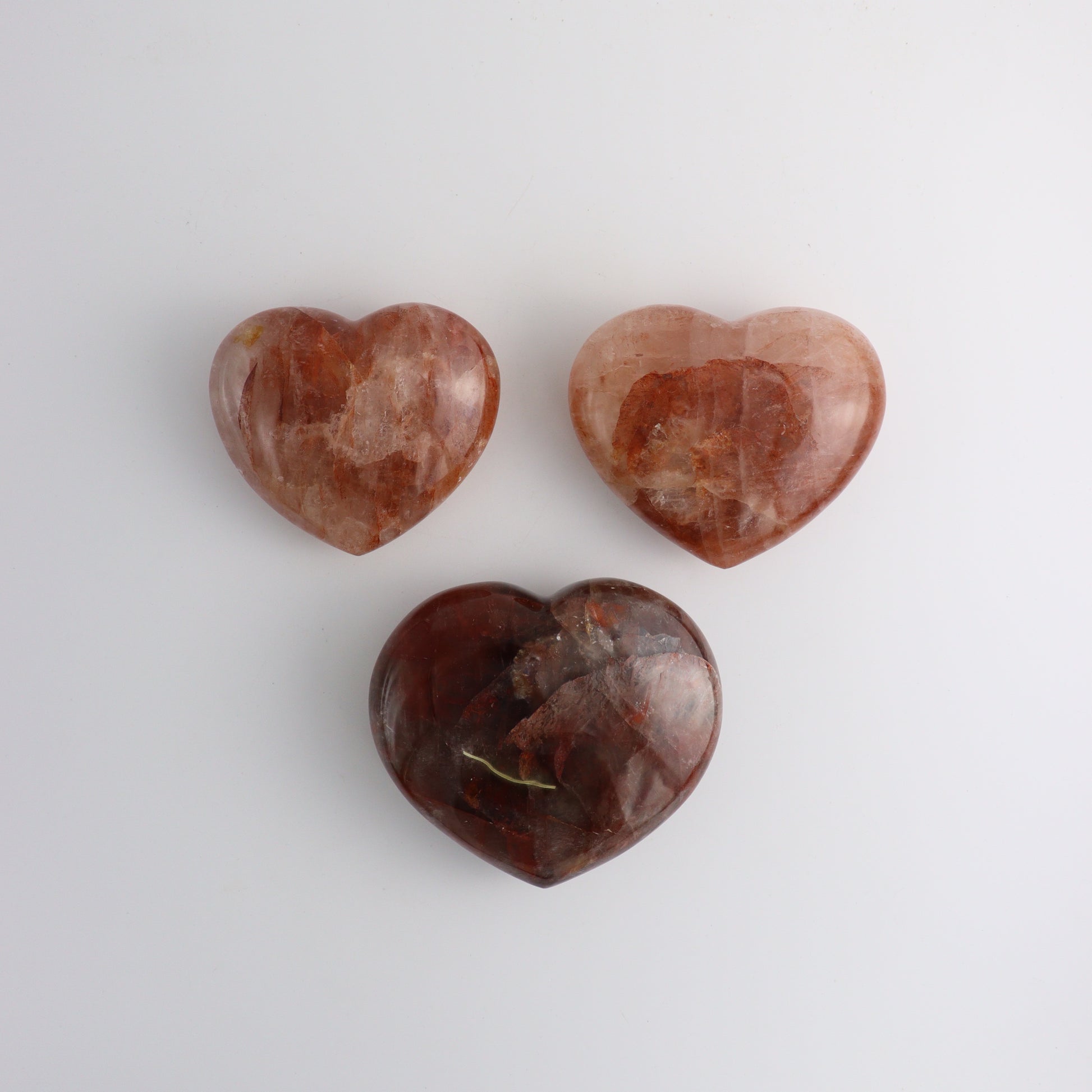 Fire Quartz Hearts - Expert Wholesale and Supplier of Wholesale Crystals & Bulk Gemstones, ["Fire Quartz","Hearts","Madagascar","Quartz"]