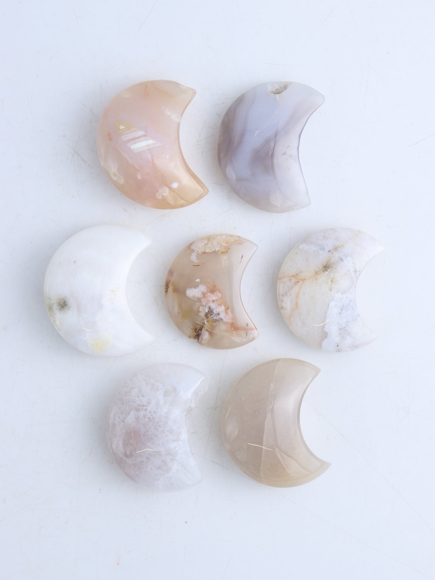 Flower Agate Moons - Expert Wholesale and Supplier of Wholesale Crystals & Bulk Gemstones, ["Flower Agate","moons"]