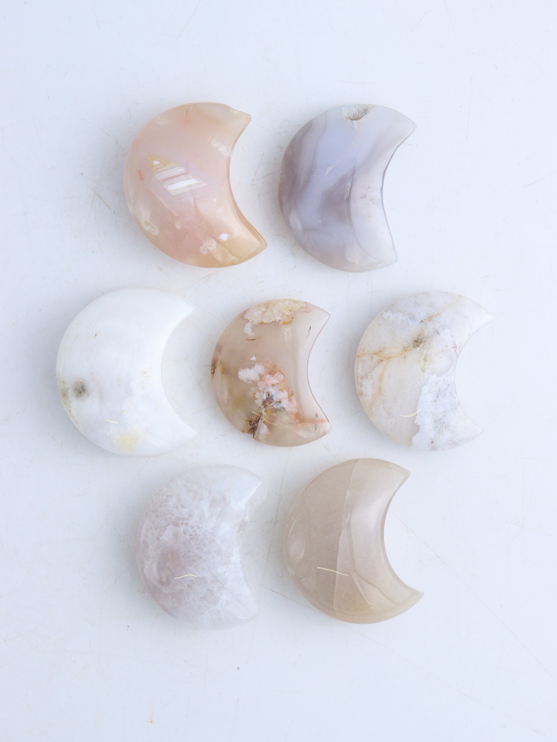 Flower Agate Moons - Expert Wholesale and Supplier of Wholesale Crystals & Bulk Gemstones, ["Flower Agate","moons"]
