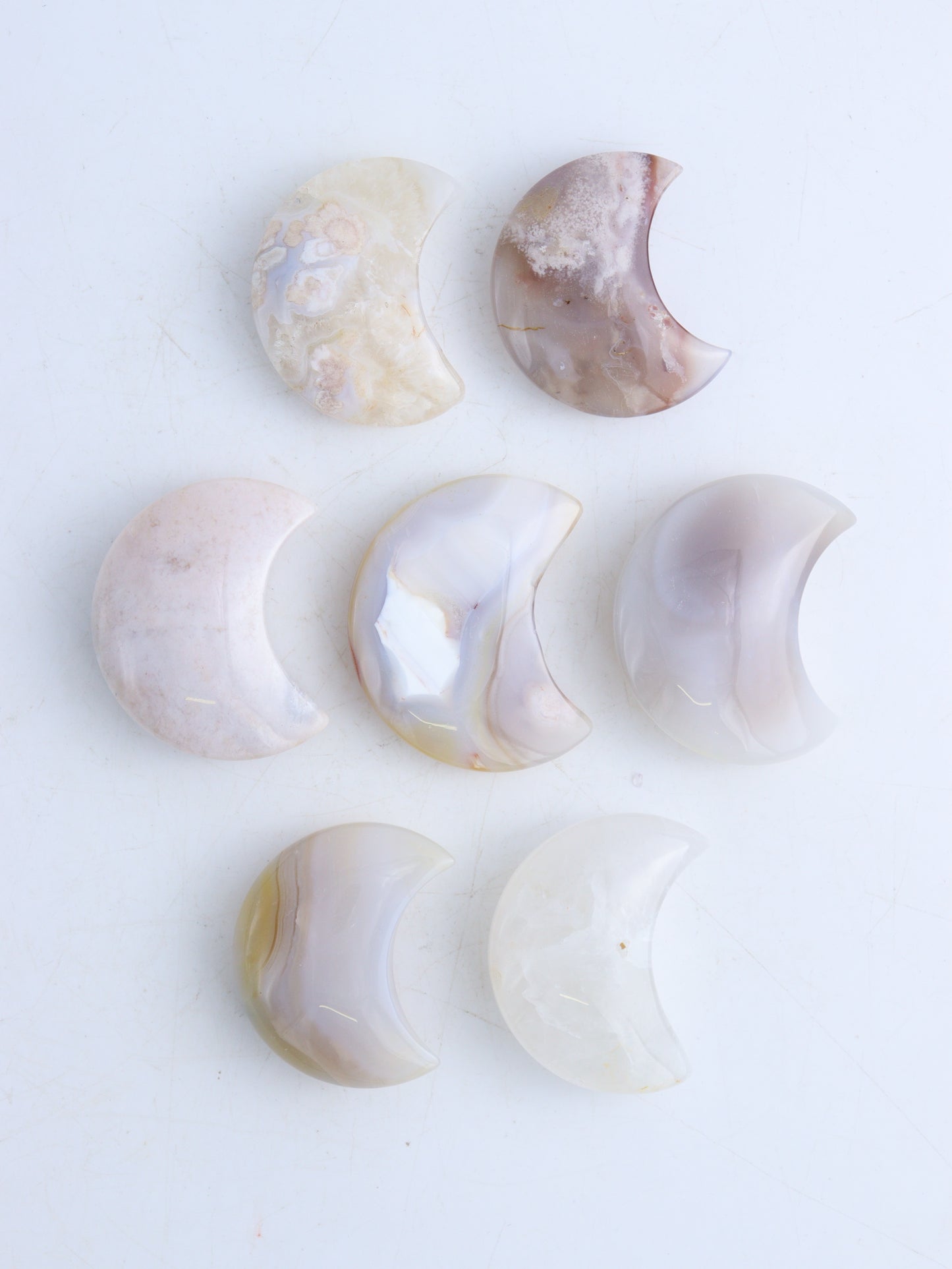 Flower Agate Moons - Expert Wholesale and Supplier of Wholesale Crystals & Bulk Gemstones, ["Flower Agate","moons"]