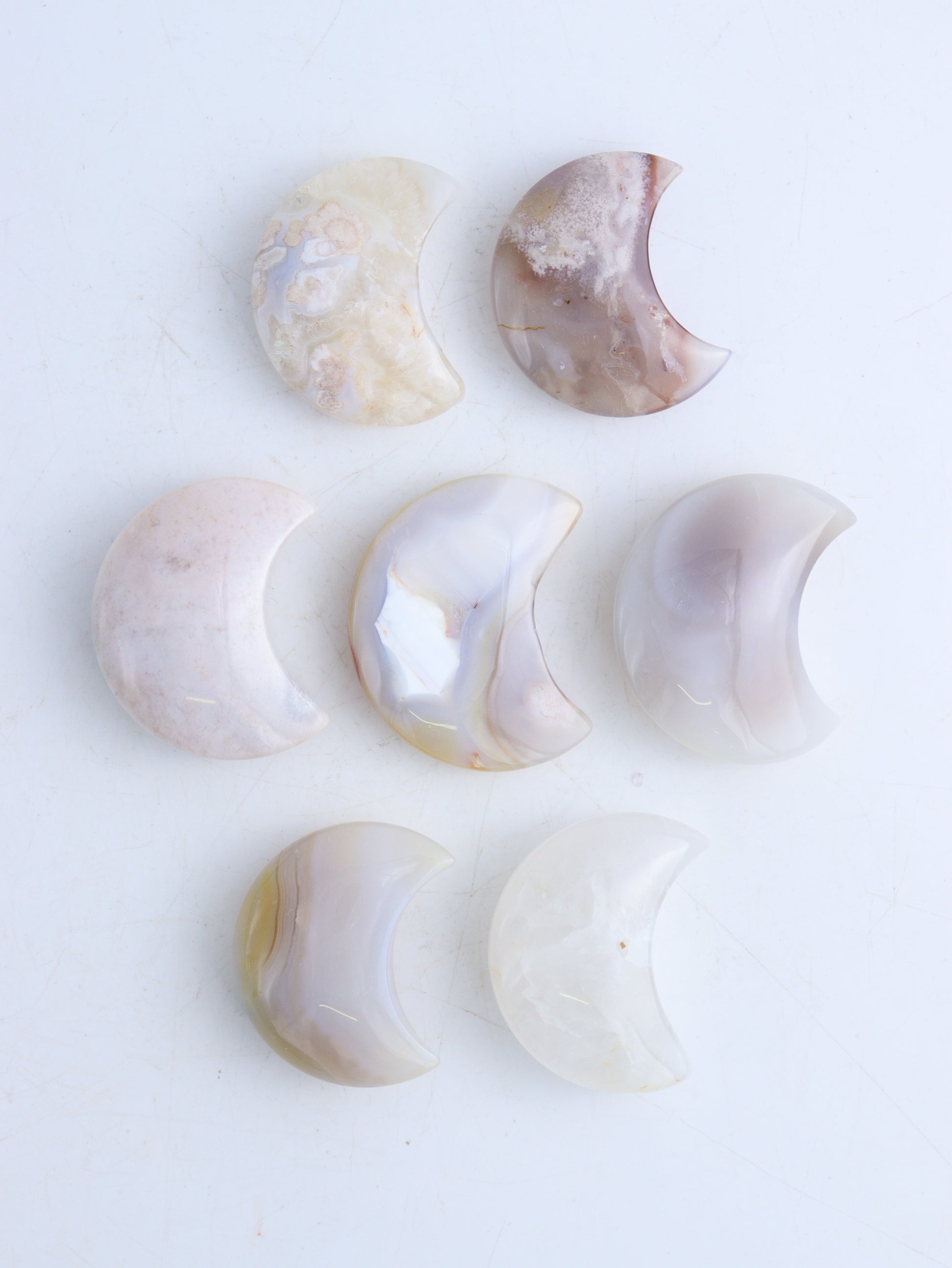 Flower Agate Moons - Expert Wholesale and Supplier of Wholesale Crystals & Bulk Gemstones, ["Flower Agate","moons"]
