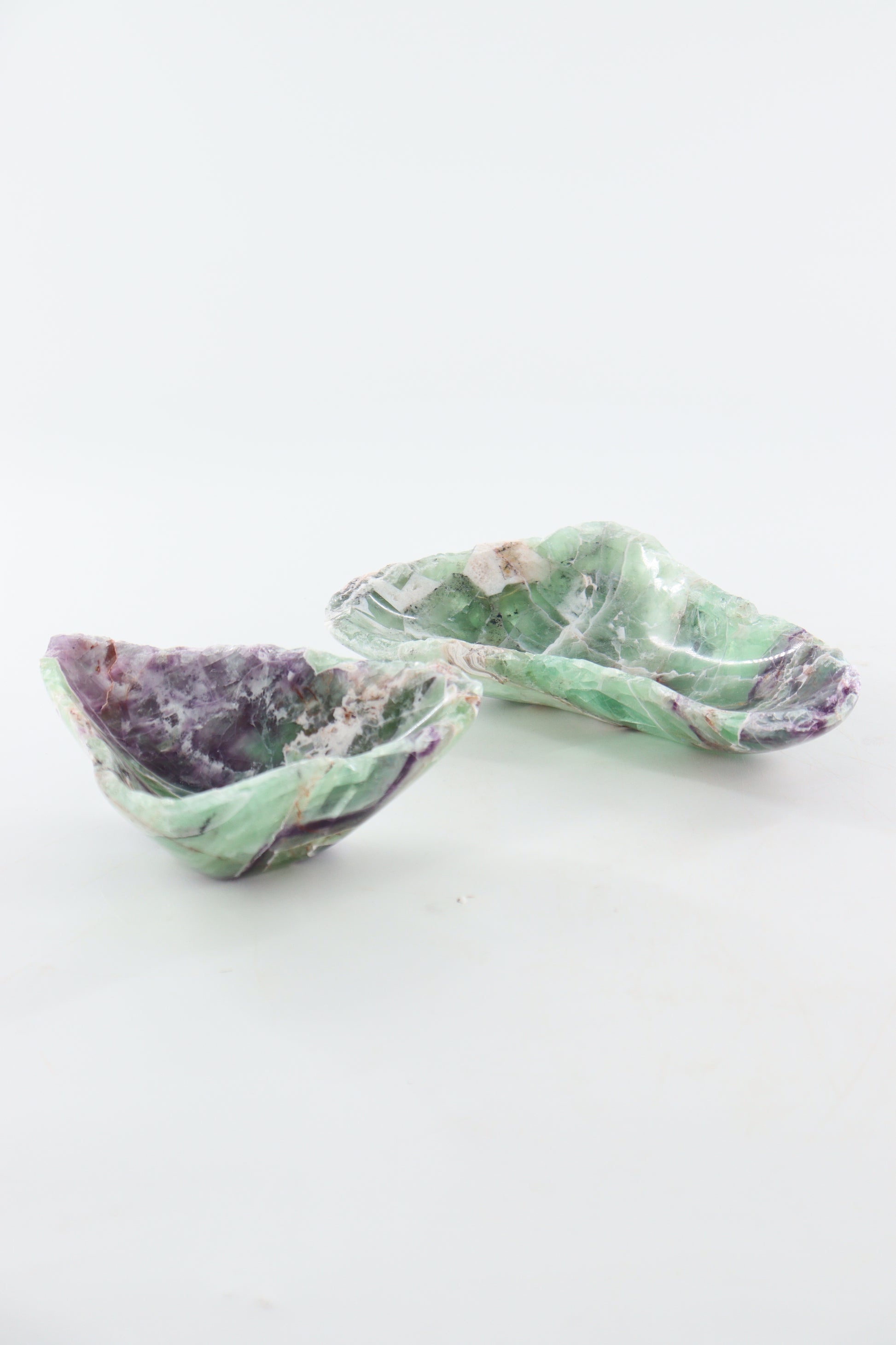 Fluorite Bowls Pair - Expert Supplier of Wholesale Crystals & Bulk Gemstones