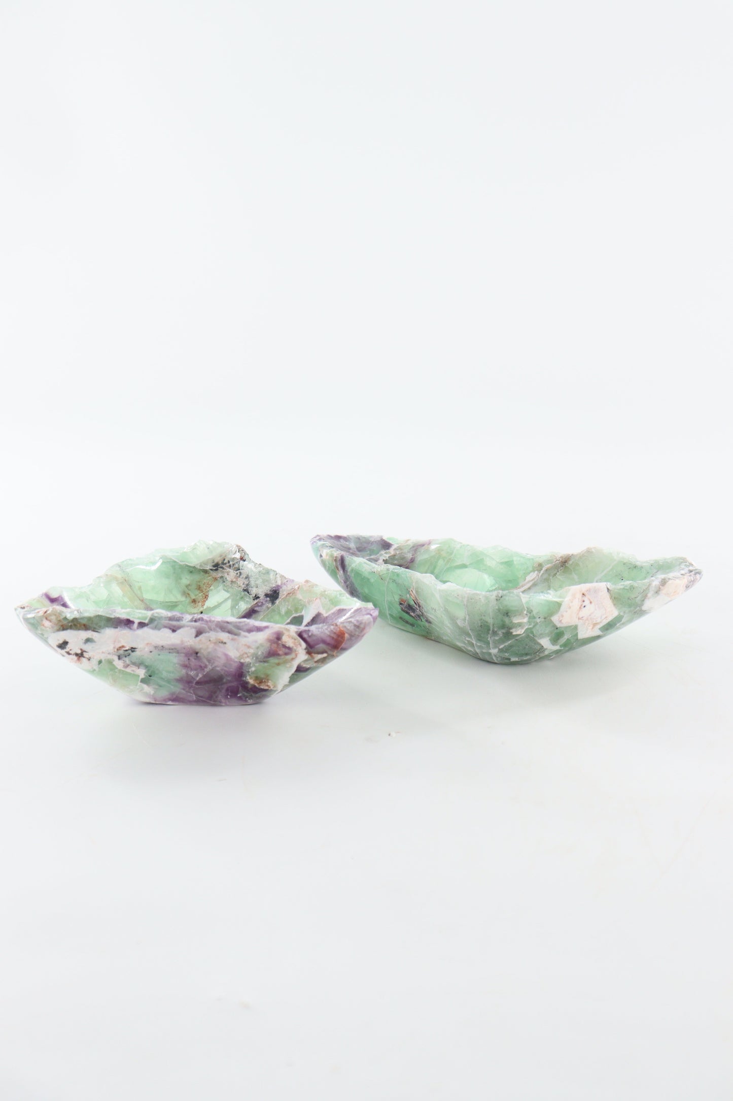 Fluorite Bowls Pair - Expert Supplier of Wholesale Crystals & Bulk Gemstones