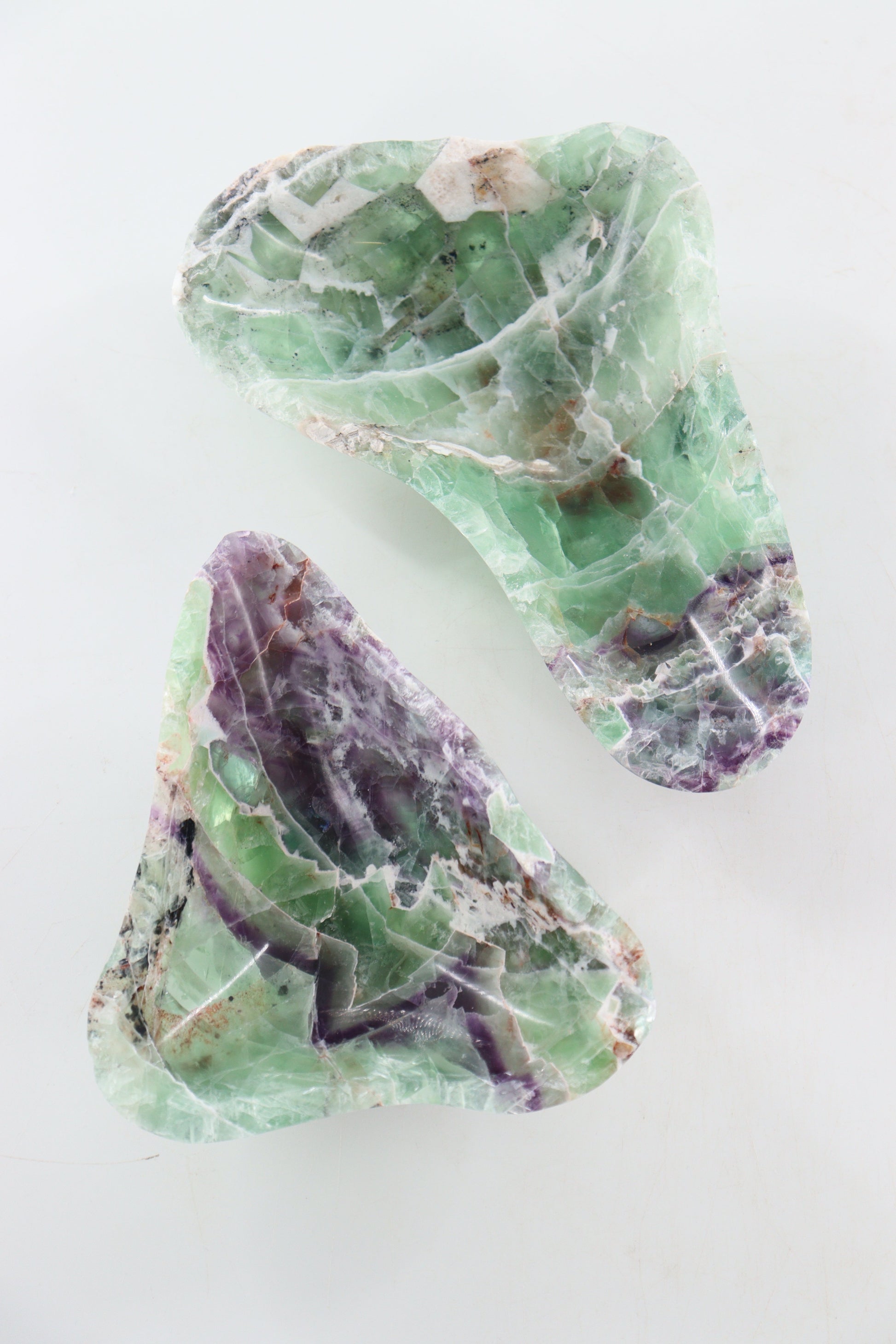 Fluorite Bowls Pair - Expert Supplier of Wholesale Crystals & Bulk Gemstones