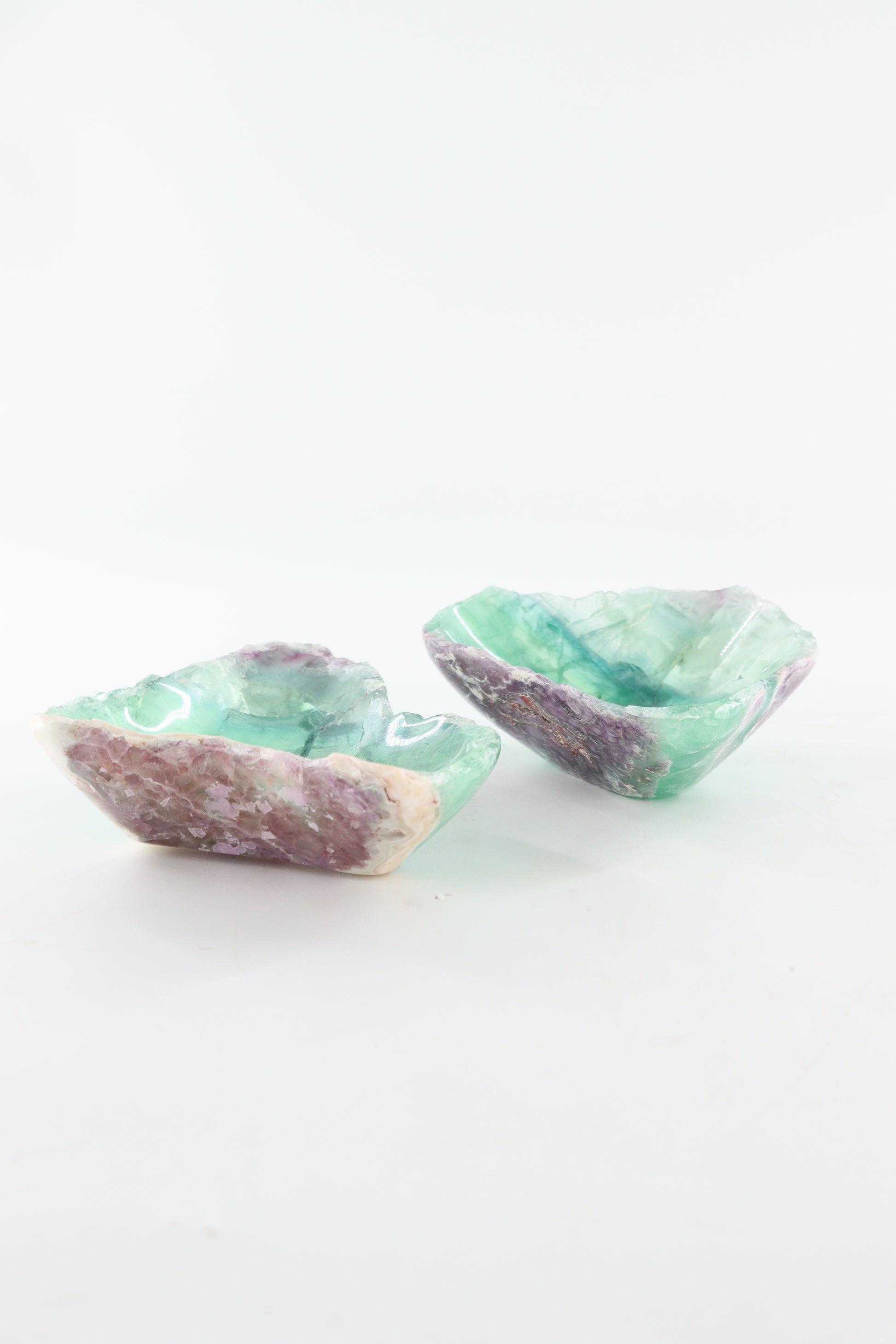 Fluorite Bowls Pair - Expert Supplier of Wholesale Crystals & Bulk Gemstones