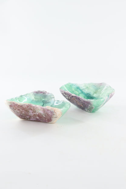 Fluorite Bowls Pair - Expert Supplier of Wholesale Crystals & Bulk Gemstones