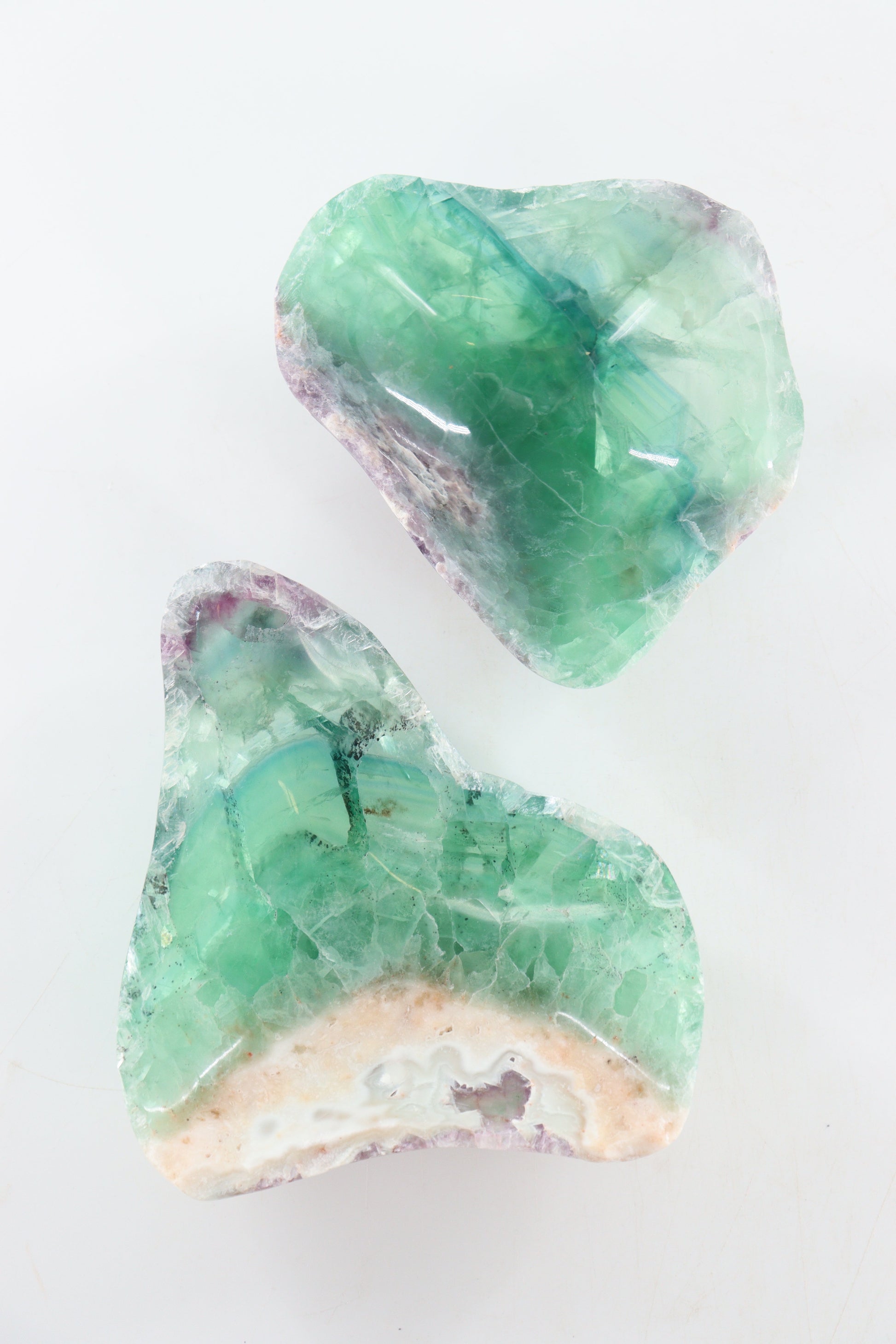 Fluorite Bowls Pair - Expert Supplier of Wholesale Crystals & Bulk Gemstones