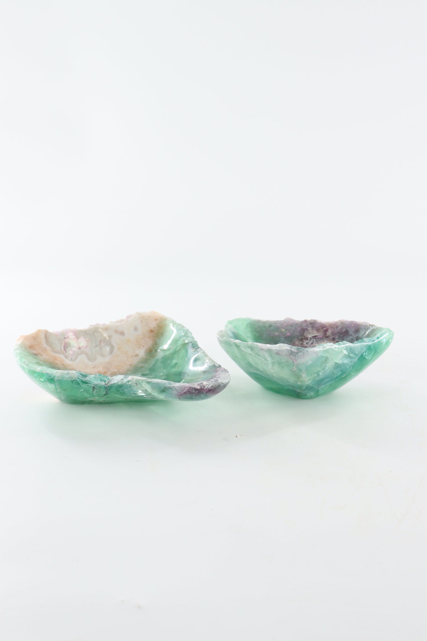 Fluorite Bowls Pair - Expert Supplier of Wholesale Crystals & Bulk Gemstones