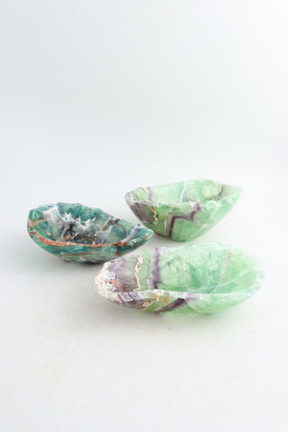 Fluorite Bowls Set of 3 - Expert Supplier of Wholesale Crystals & Bulk Gemstones