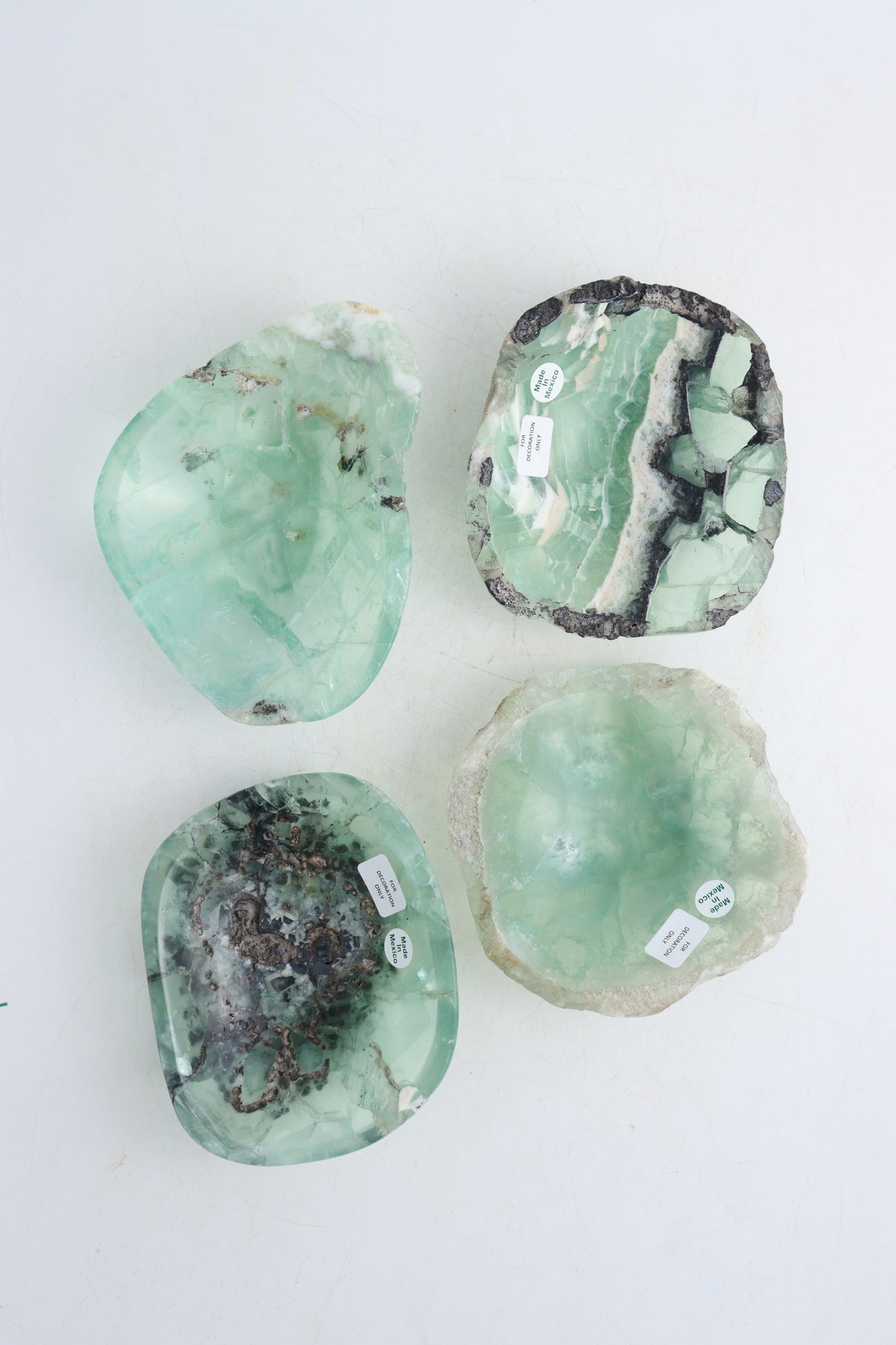 Fluorite Small Bowls Set of 4 - Expert Supplier of Wholesale Crystals & Bulk Gemstones
