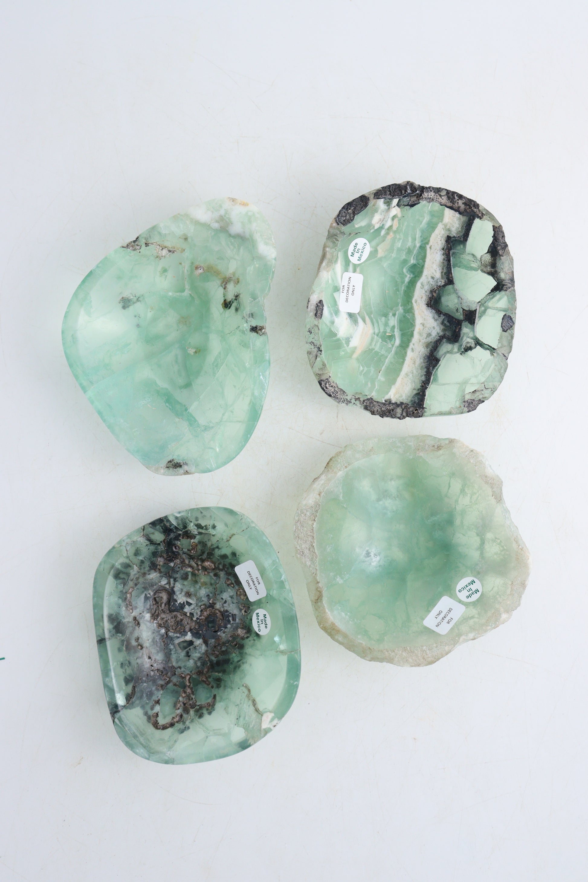 Fluorite Small Bowls Set of 4 - Expert Supplier of Wholesale Crystals & Bulk Gemstones