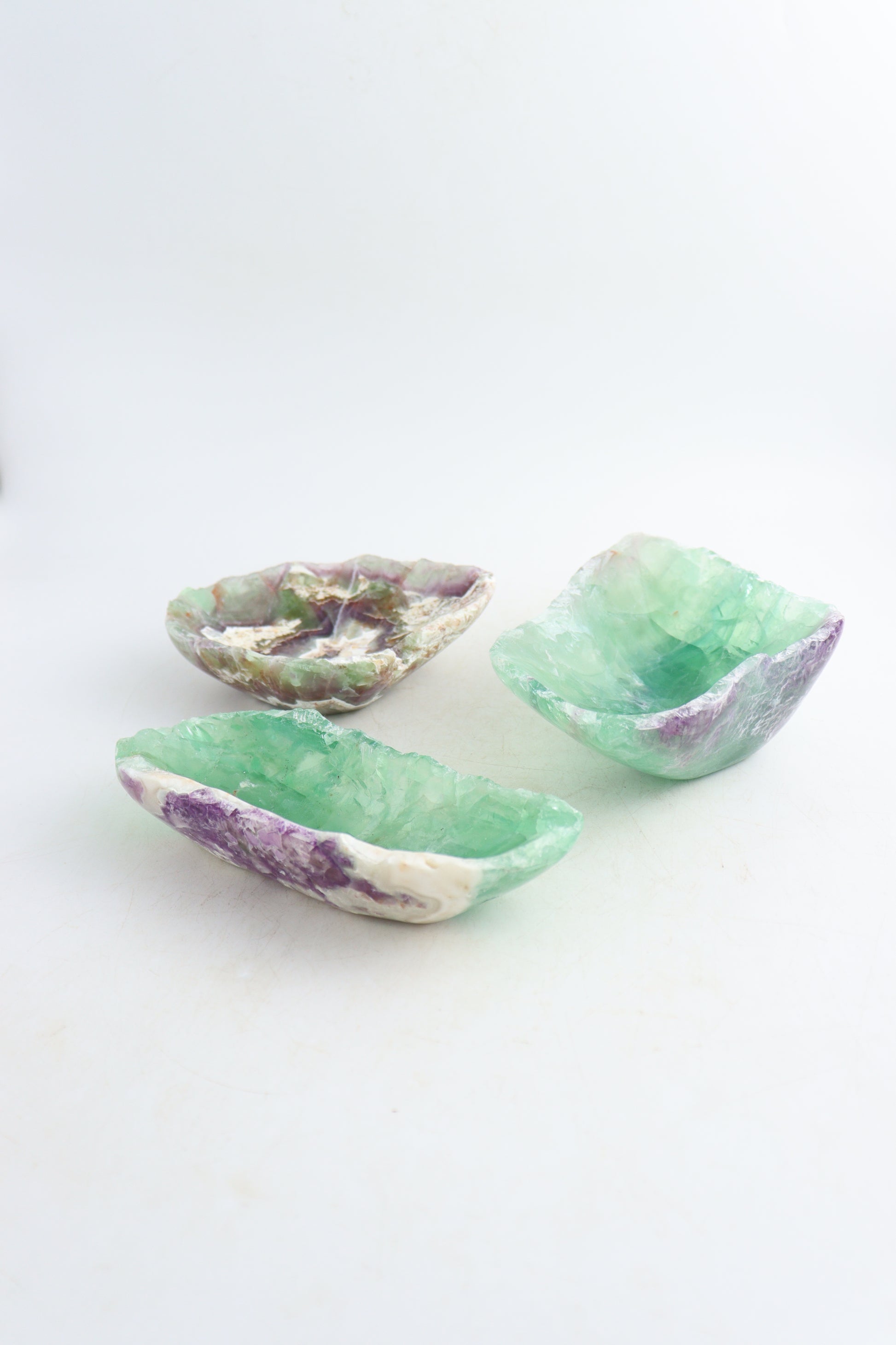 Fluorite Bowls Set of 3 - Expert Supplier of Wholesale Crystals & Bulk Gemstones