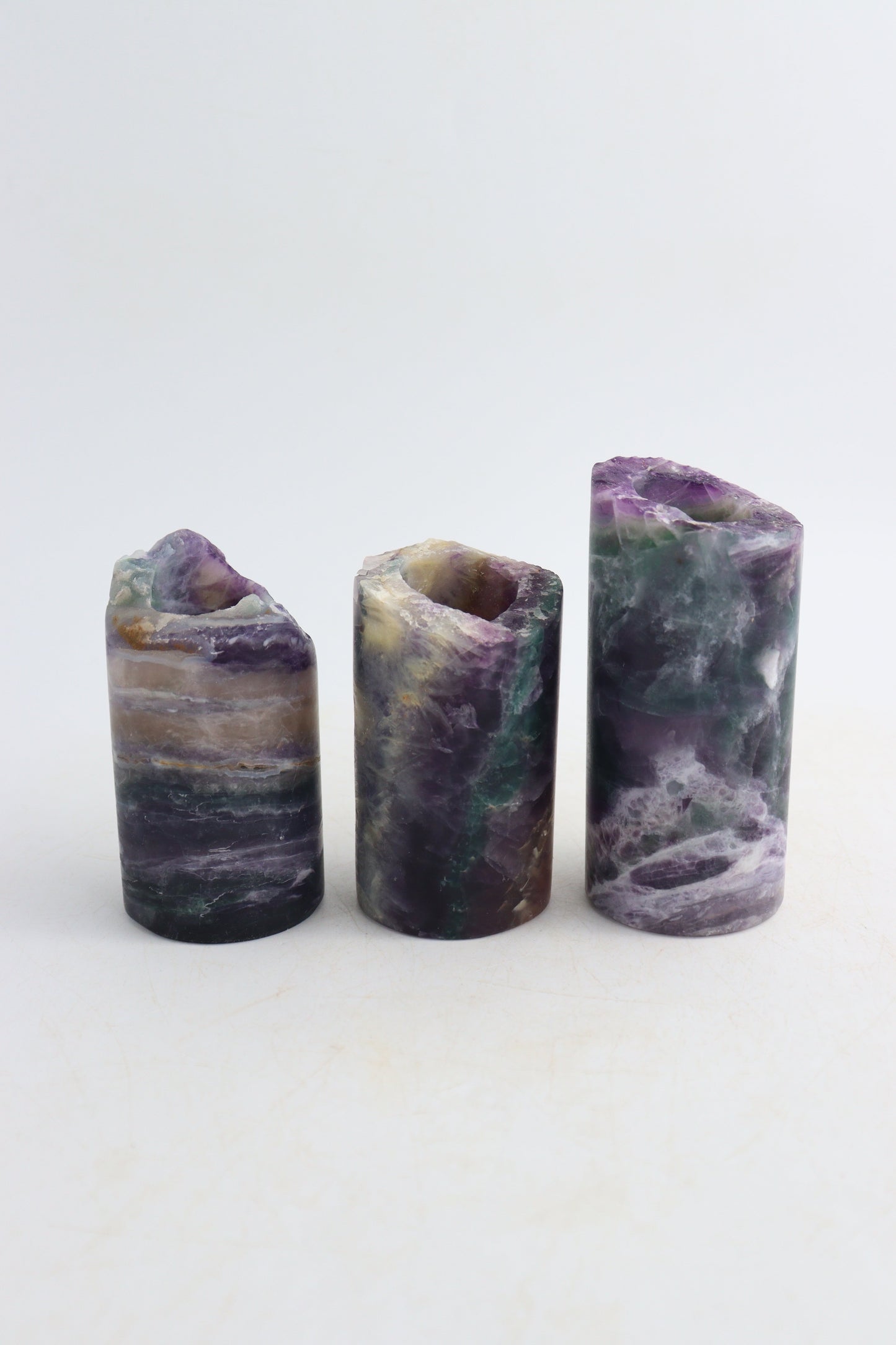 Fluorite Lamps Set of 3 - Expert Supplier of Wholesale Crystals & Bulk Gemstones