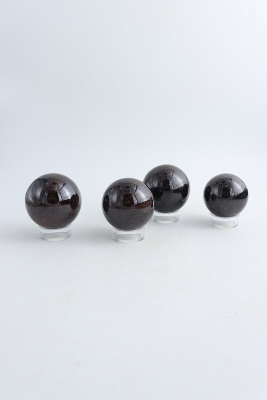 Four Garnet Spheres