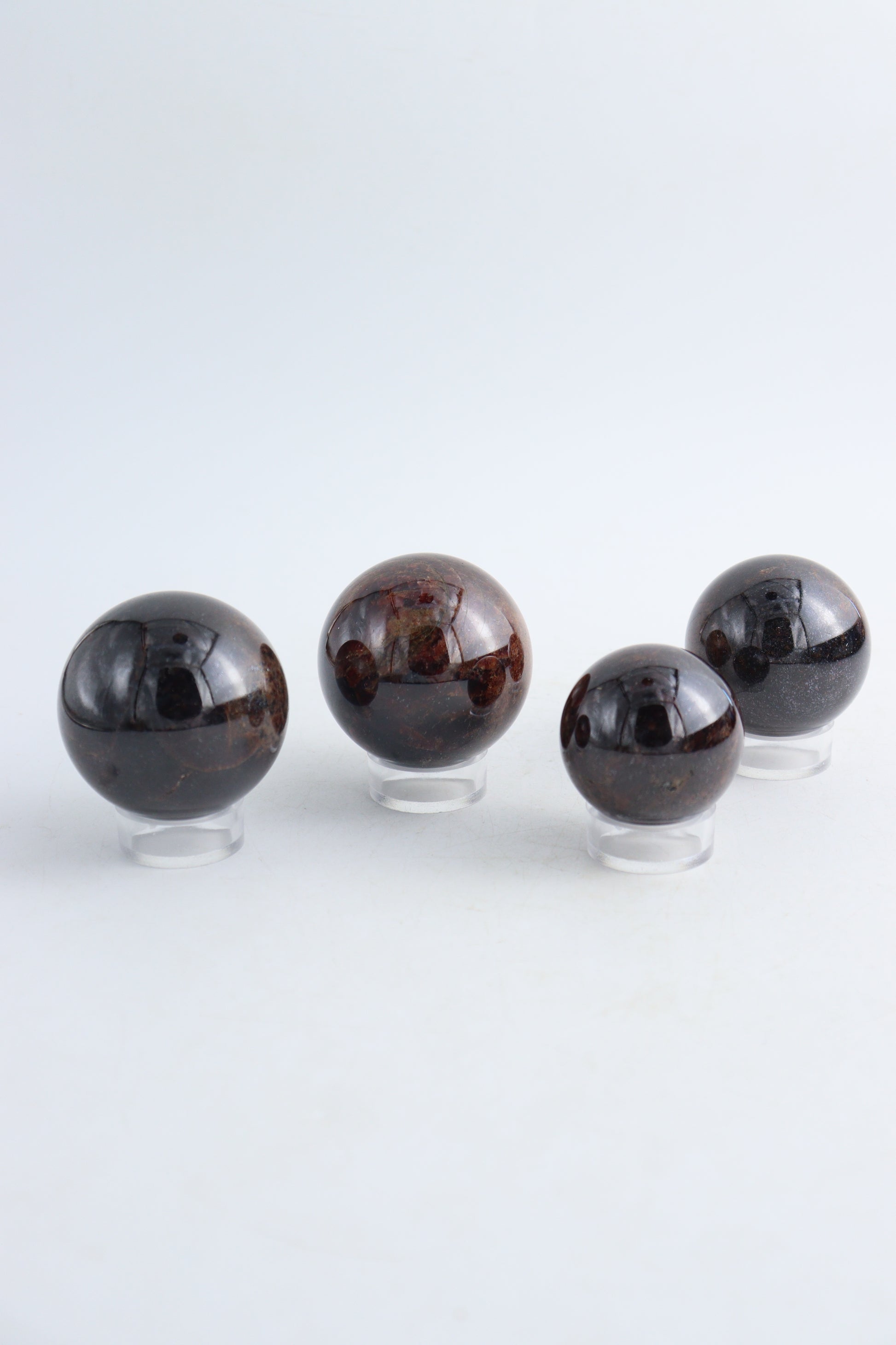 Four Garnet Spheres - Expert Wholesale and Supplier of Wholesale Crystals & Bulk Gemstones, ["Garnet","Spheres"]