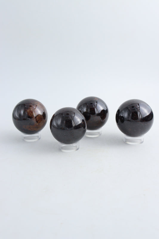 Four Garnet Spheres