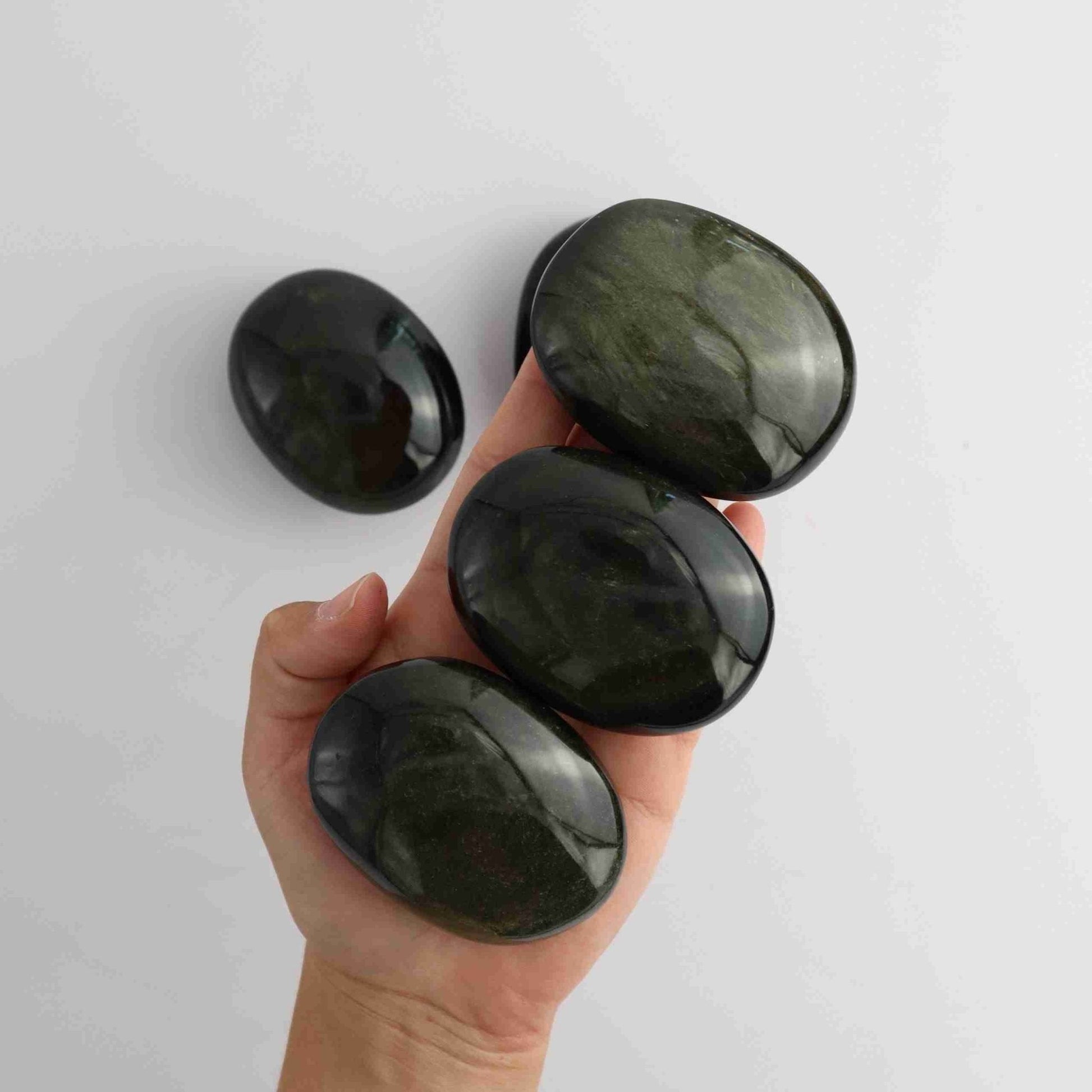 Gold Sheen Obsidian Palm Stone - Expert Supplier of Wholesale Crystals & Bulk Gemstones