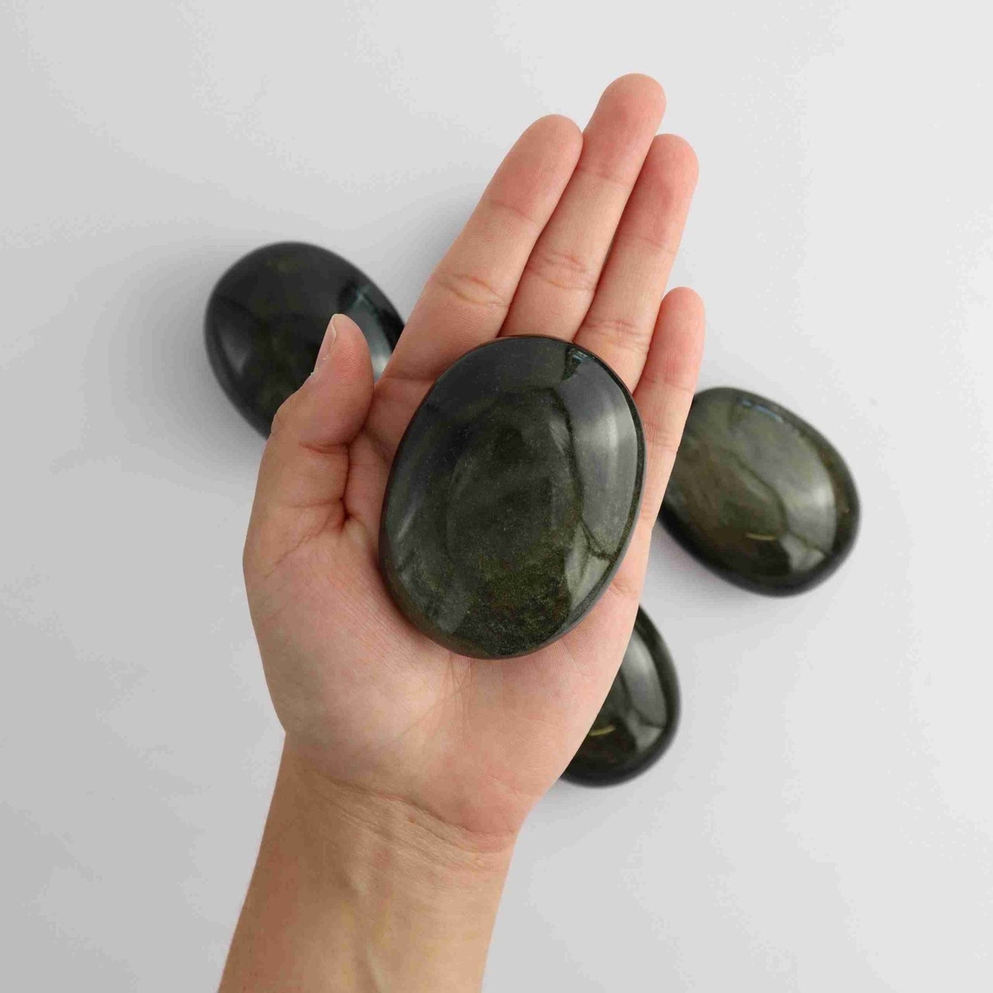 Gold Sheen Obsidian Palm Stone - Expert Supplier of Wholesale Crystals & Bulk Gemstones