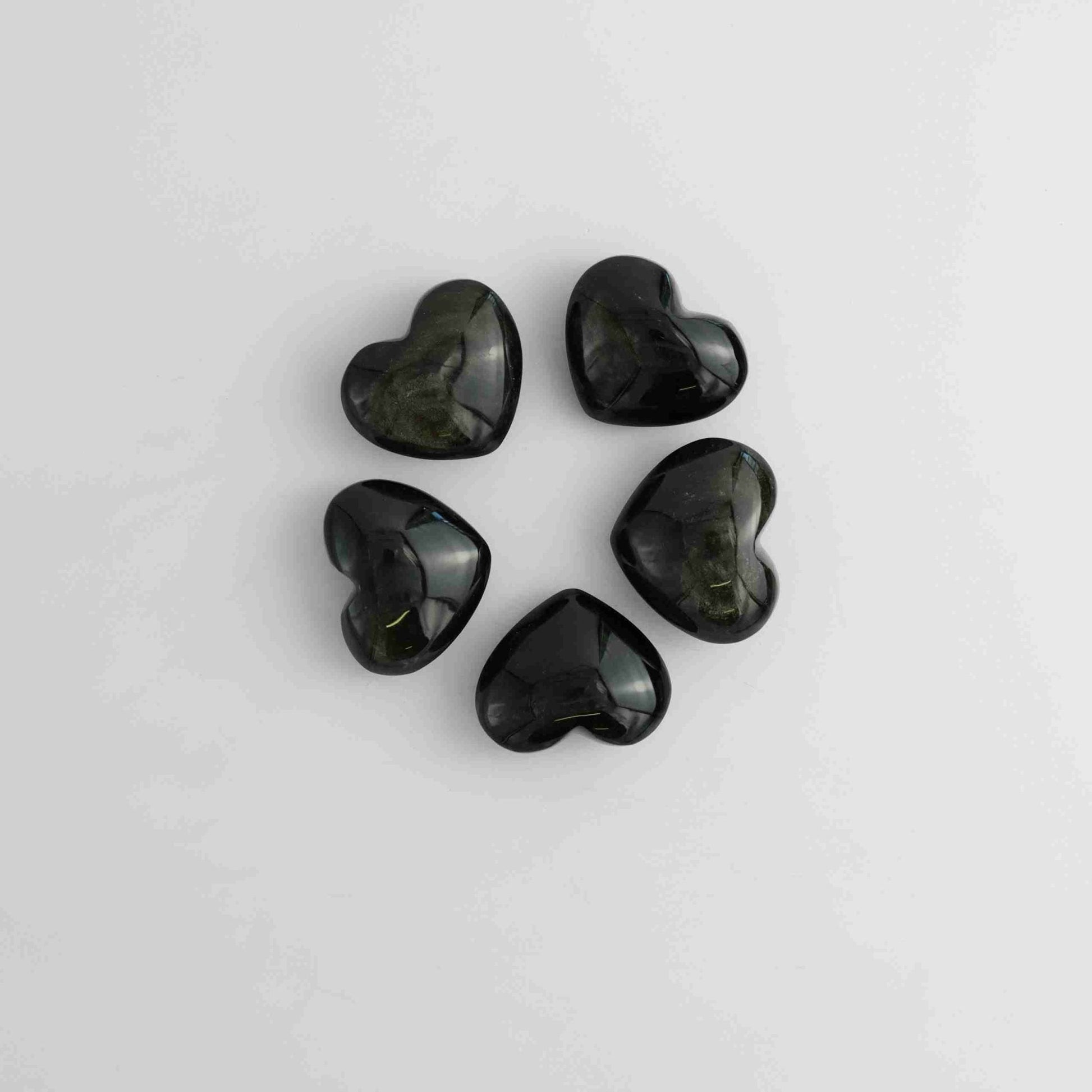 Gold Sheen Obsidian Round Heart - Expert Wholesale and Supplier of Wholesale Crystals & Bulk Gemstones, ["Gold Sheen Obsidian","Hearts","Mexico"]