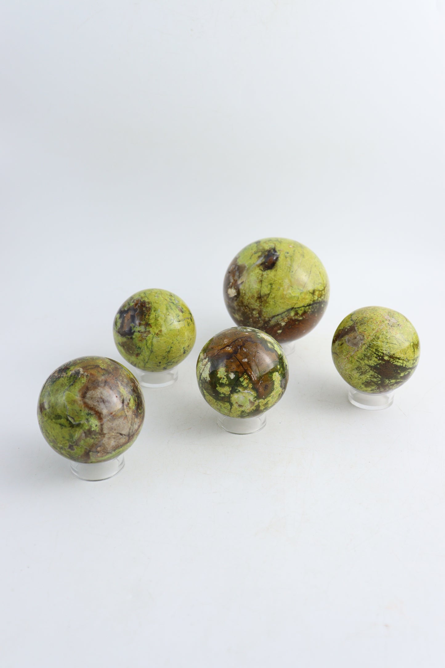 Green Opal Spheres - Expert Wholesale and Supplier of Wholesale Crystals & Bulk Gemstones, ["Green Opal","Spheres"]