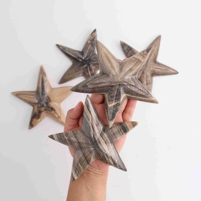 Grey and Pink Onyx Large Starfish - Expert Vendor of Wholesale Crystals