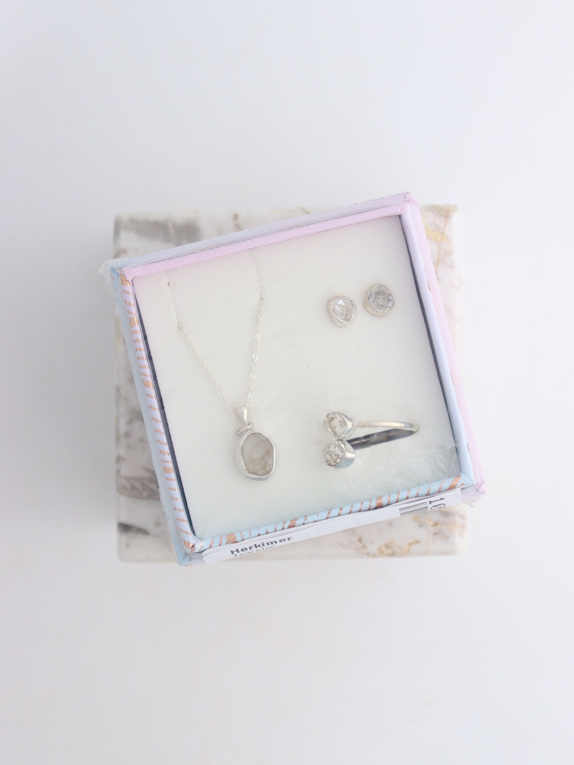 Herkimer Jewelry Set - Expert Wholesale and Supplier of Wholesale Crystals & Bulk Gemstones, ["earrings","Herkimer","Jewelry","Pendant","Ring","rings"]