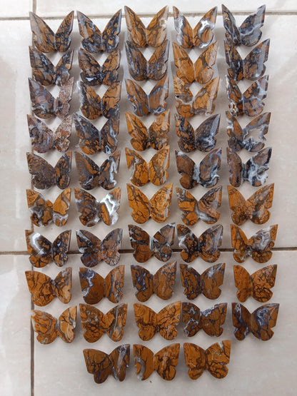 One Brecciated Jasper Butterfly - Expert Wholesale and Supplier of Wholesale Crystals & Bulk Gemstones, ["Brecciated Jasper","Butterflies","Butterfly","jasper"]