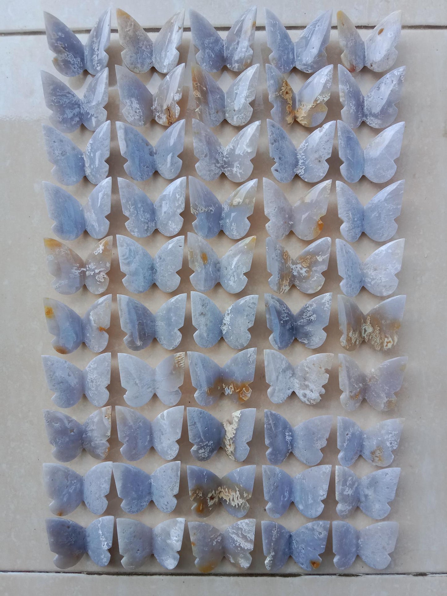 One White Fire Chalcedony Butterfly - Expert Wholesale and Supplier of Wholesale Crystals & Bulk Gemstones, ["Agate","Butterflies","Butterfly","White Fire Agate"]