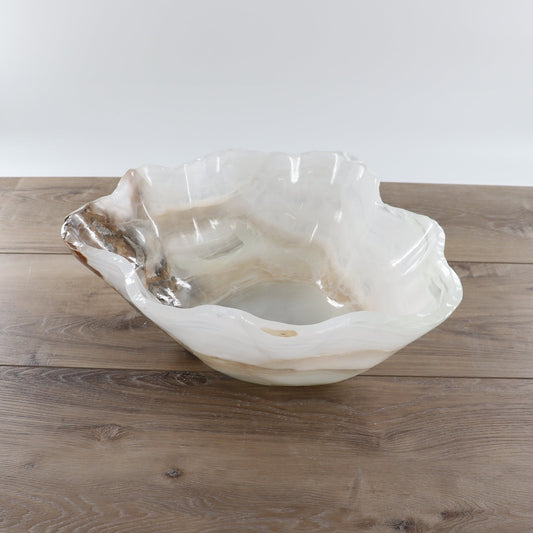 Mexican Onyx/Calcite Bowl 16" - Expert Wholesale and Supplier of Wholesale Crystals & Bulk Gemstones, ["Bowls","Calcite","Mexico","onyx"]