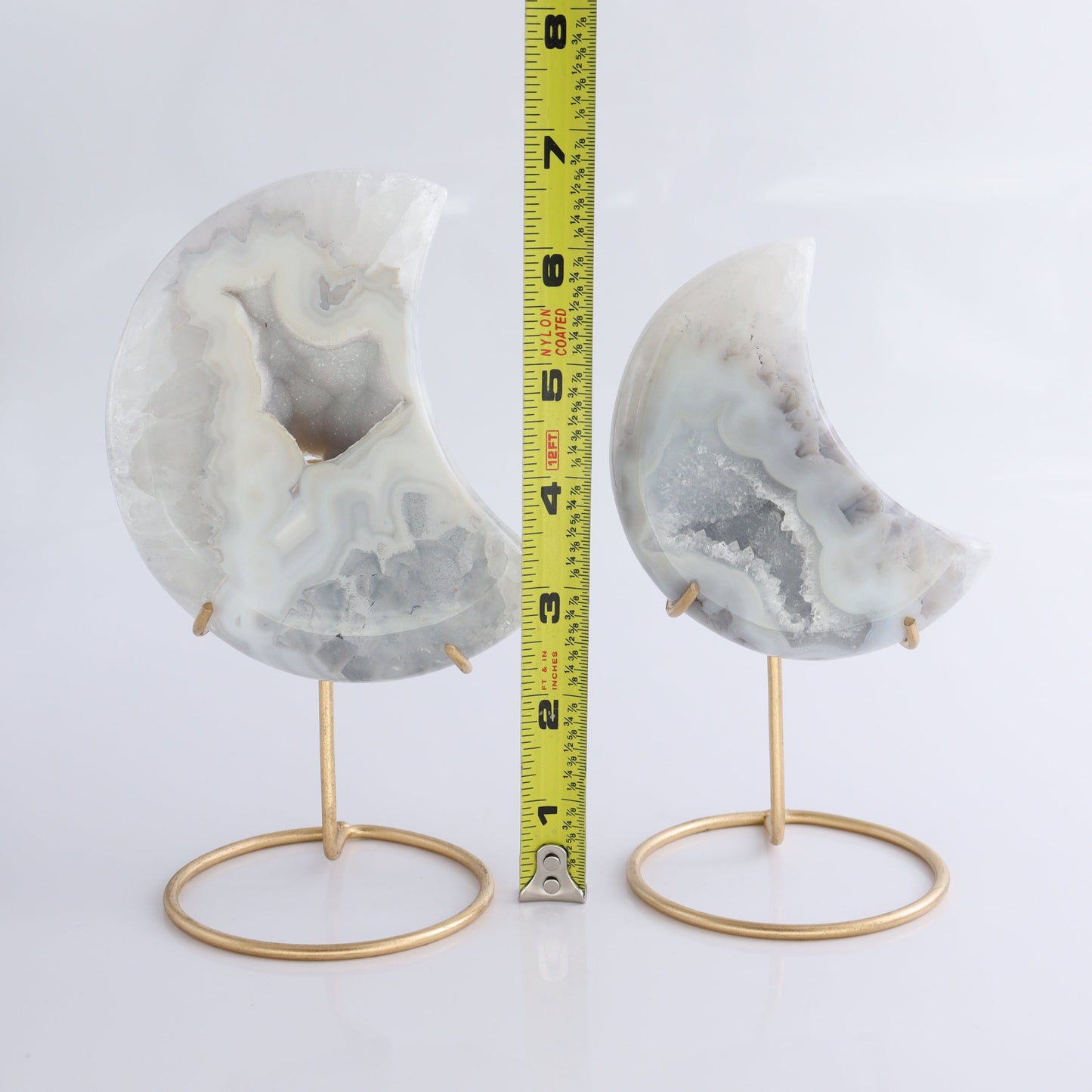 Agate Moons with Stand Set of 5 - Expert Wholesale and Supplier of Wholesale Crystals & Bulk Gemstones, ["Agate","Brazil","moons"]