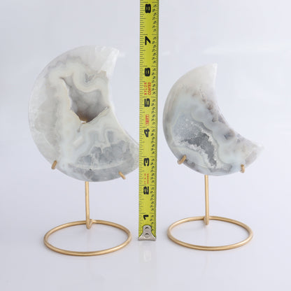 Agate Moons with Stand Set of 5 - Expert Wholesale and Supplier of Wholesale Crystals & Bulk Gemstones, ["Agate","Brazil","moons"]
